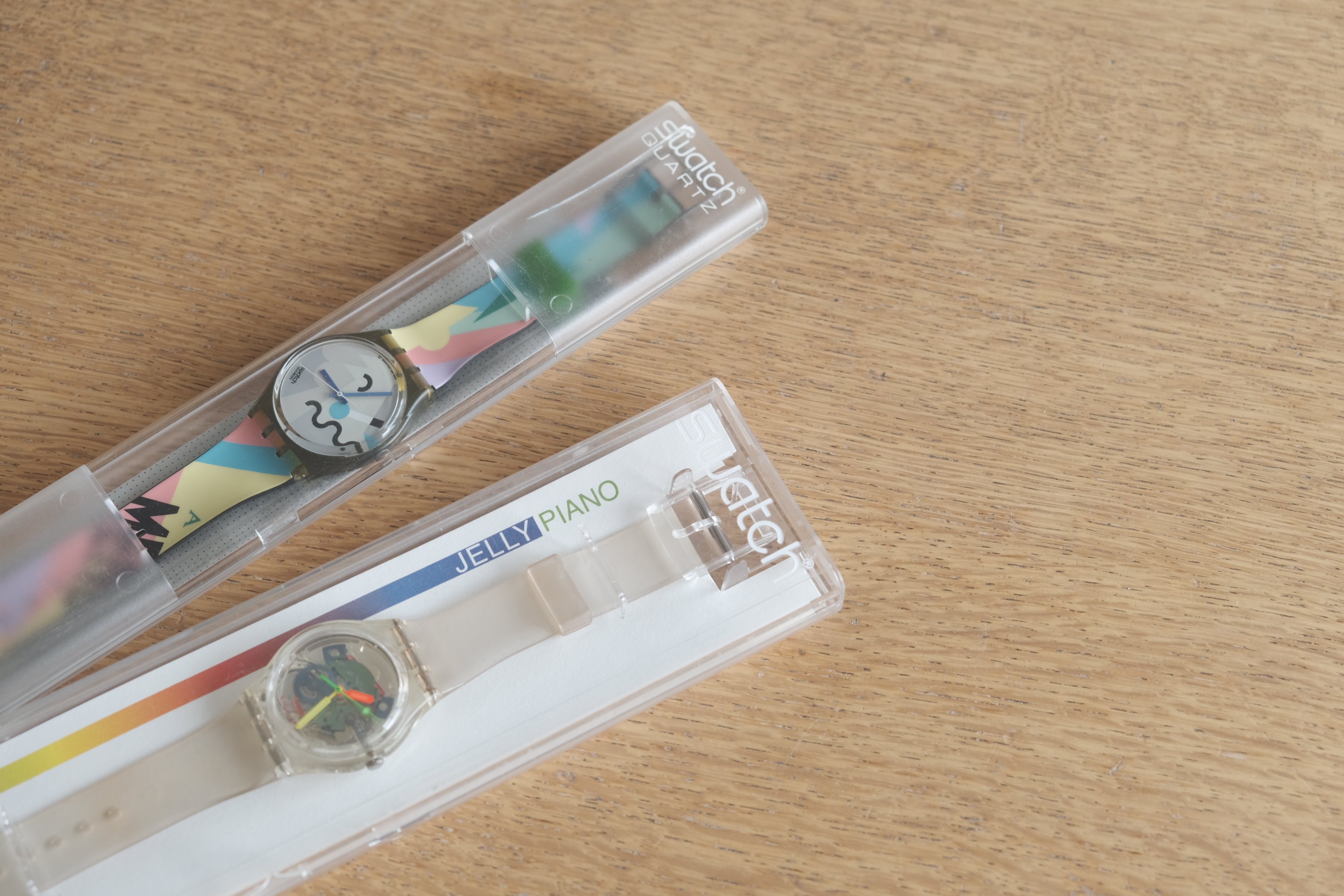 90年代スウォッチを代表する2本|JELLY PIANO & COSMESIS(アレッサンドロ・メンディーニ)