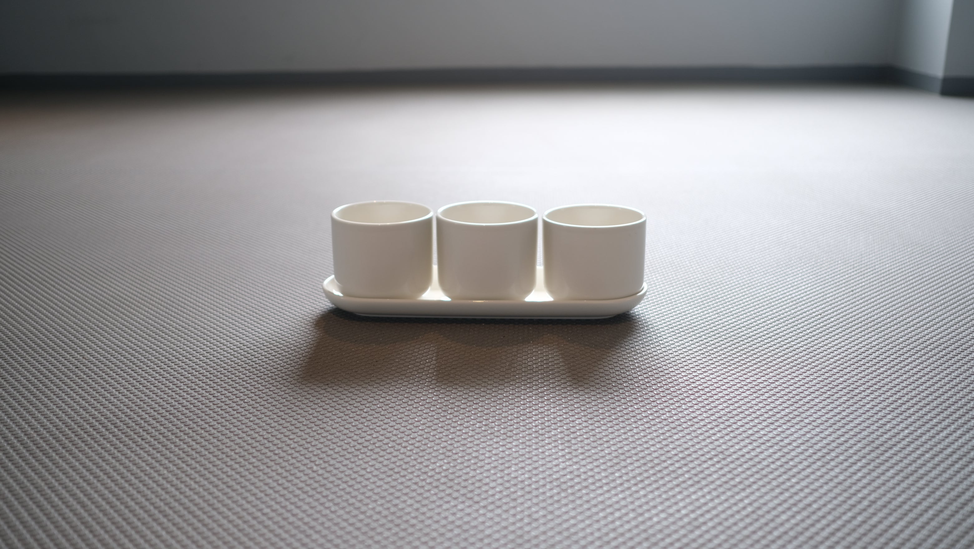 ARABIA × ジェームズ・アーヴィン|未使用 廃盤 植木鉢 3個セット&トレイ付き|シンプルに植物を美しく飾るデザイン