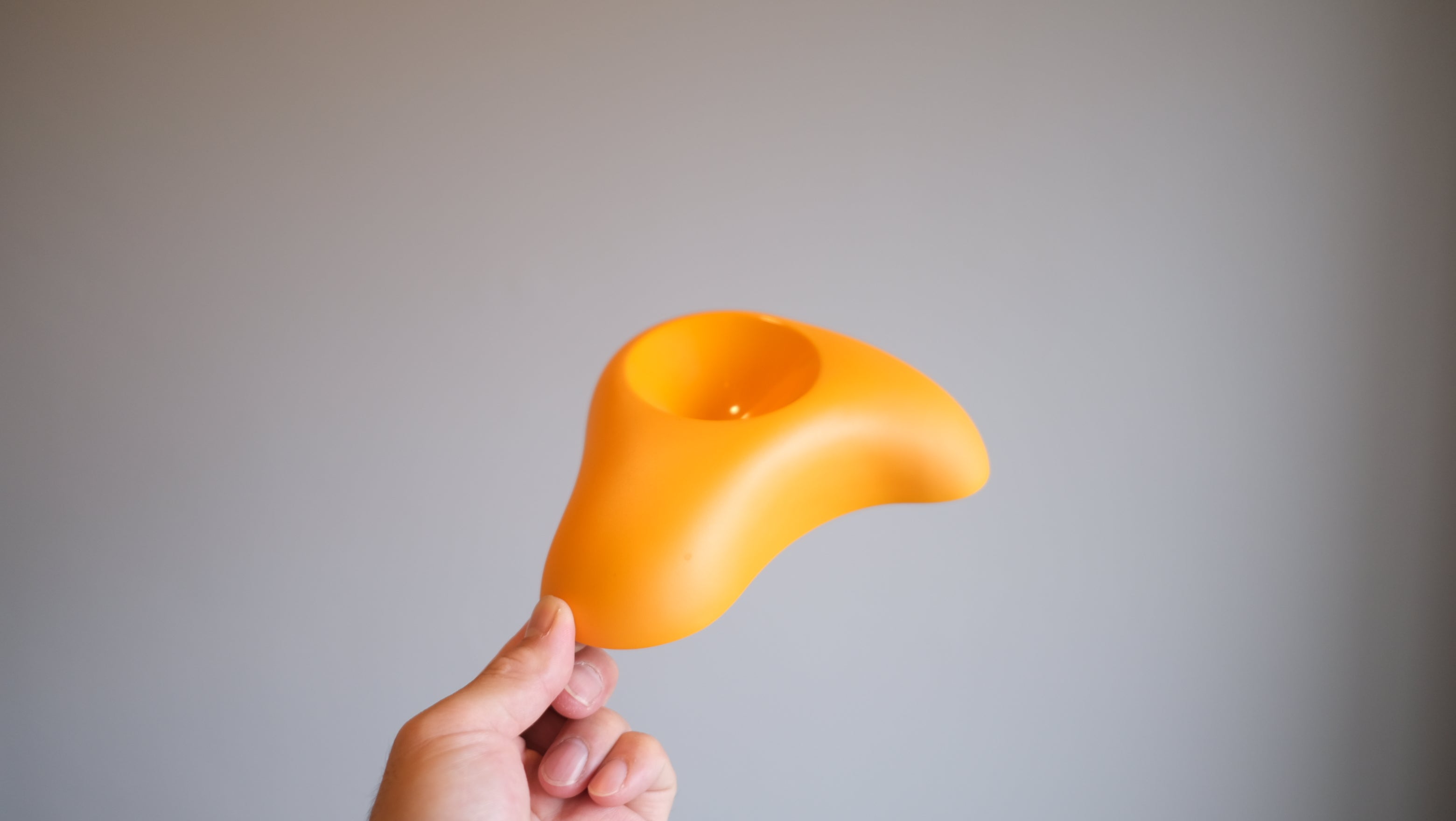 【デットストック】マッシモ・モロッツィ《ELBA》灰皿|丸富漆器|1997年デザイン|Orange Chrome