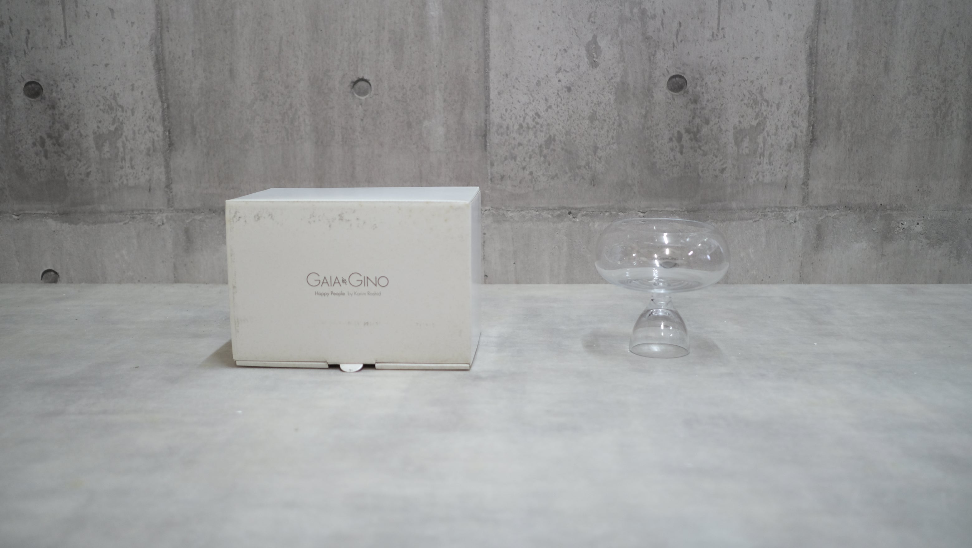 【廃盤・未使用】Karim Rashid《GAIA&GINO》リバーシブルグラス|上下両用・アートのような造形