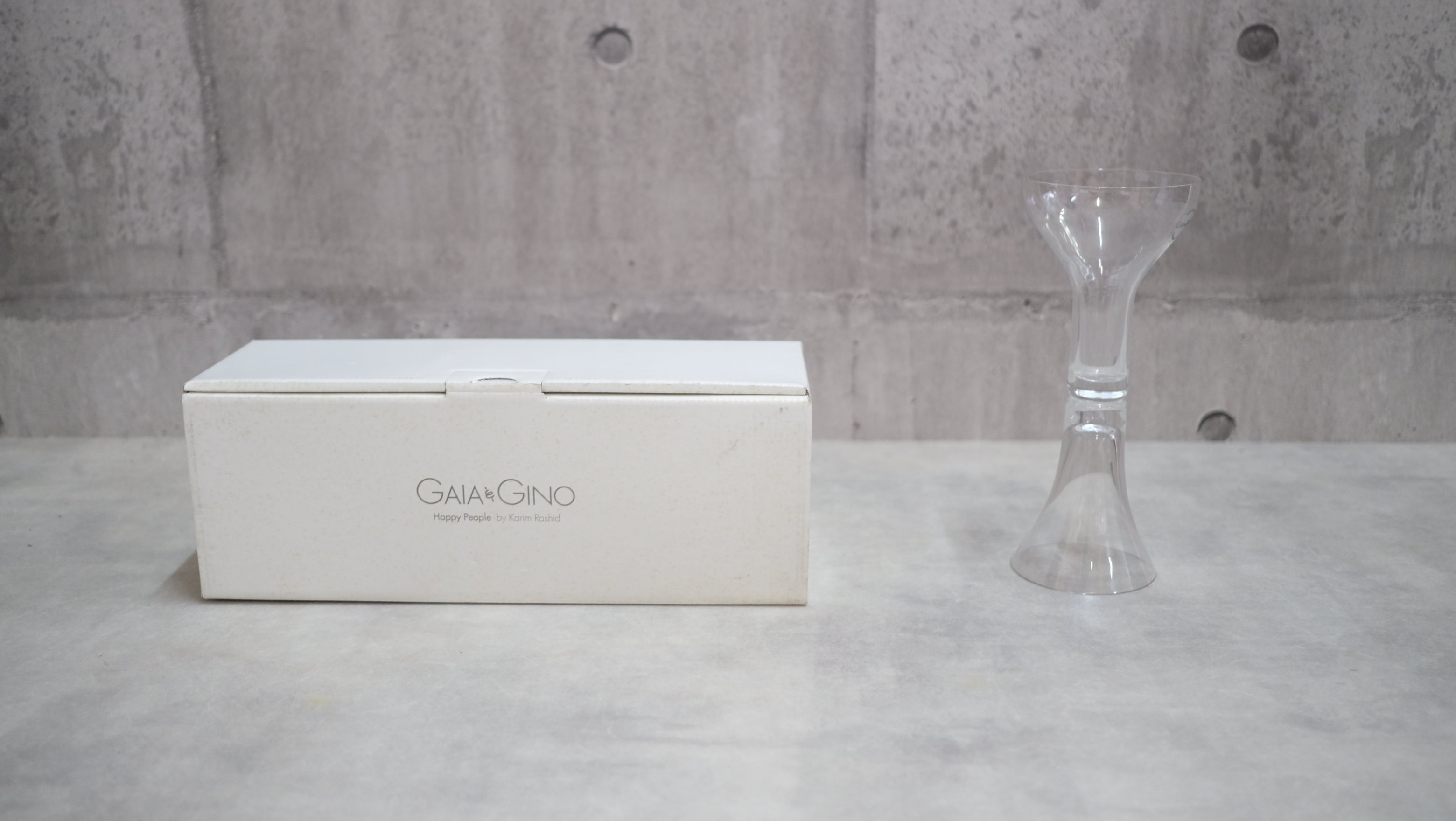 GAIA&GINO カリム・ラシッド リバーシブルグラス|両面使用可能・廃盤品・スロベニア製クリスタル