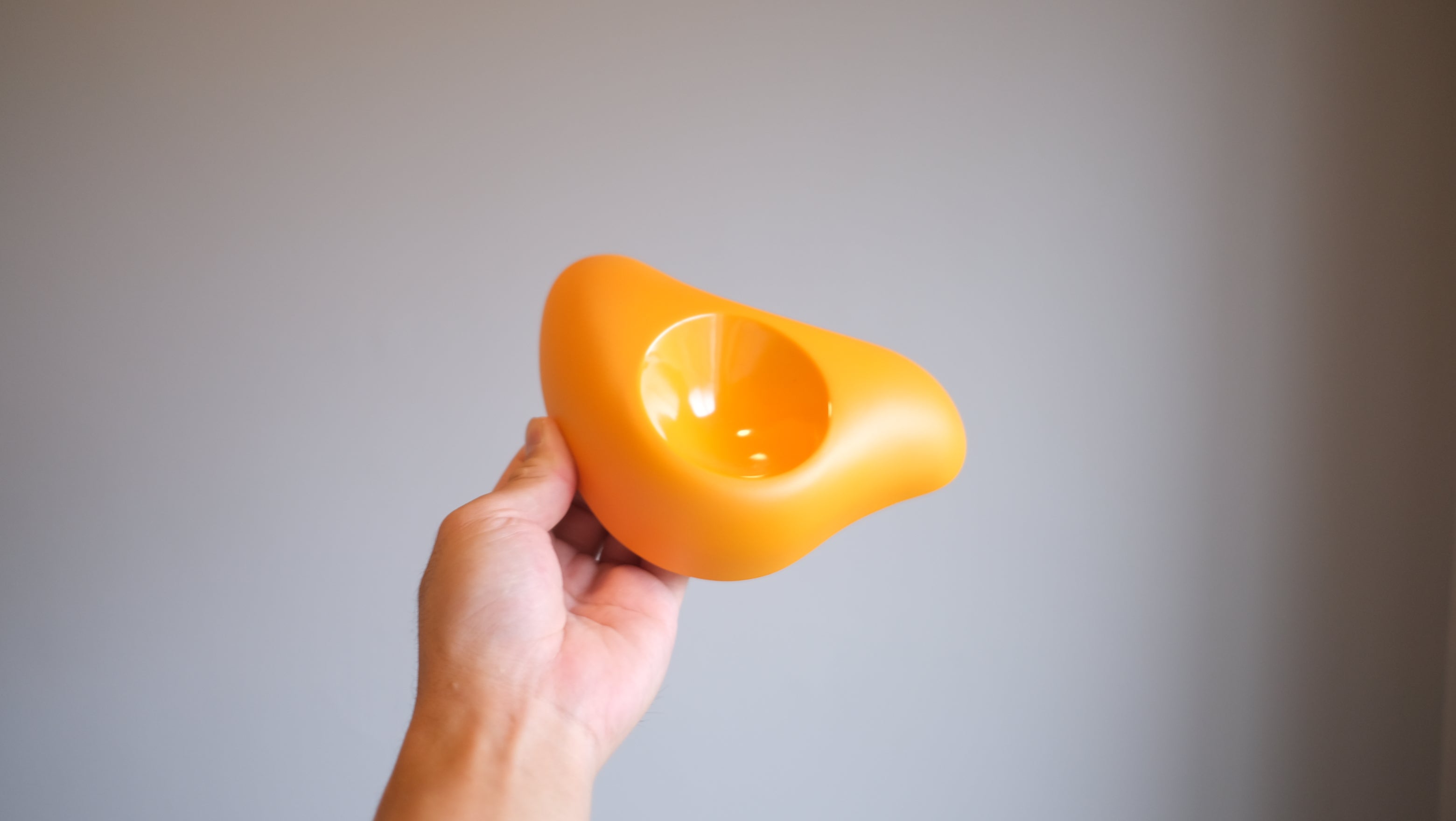 【デットストック】マッシモ・モロッツィ《ELBA》灰皿|丸富漆器|1997年デザイン|Orange Chrome