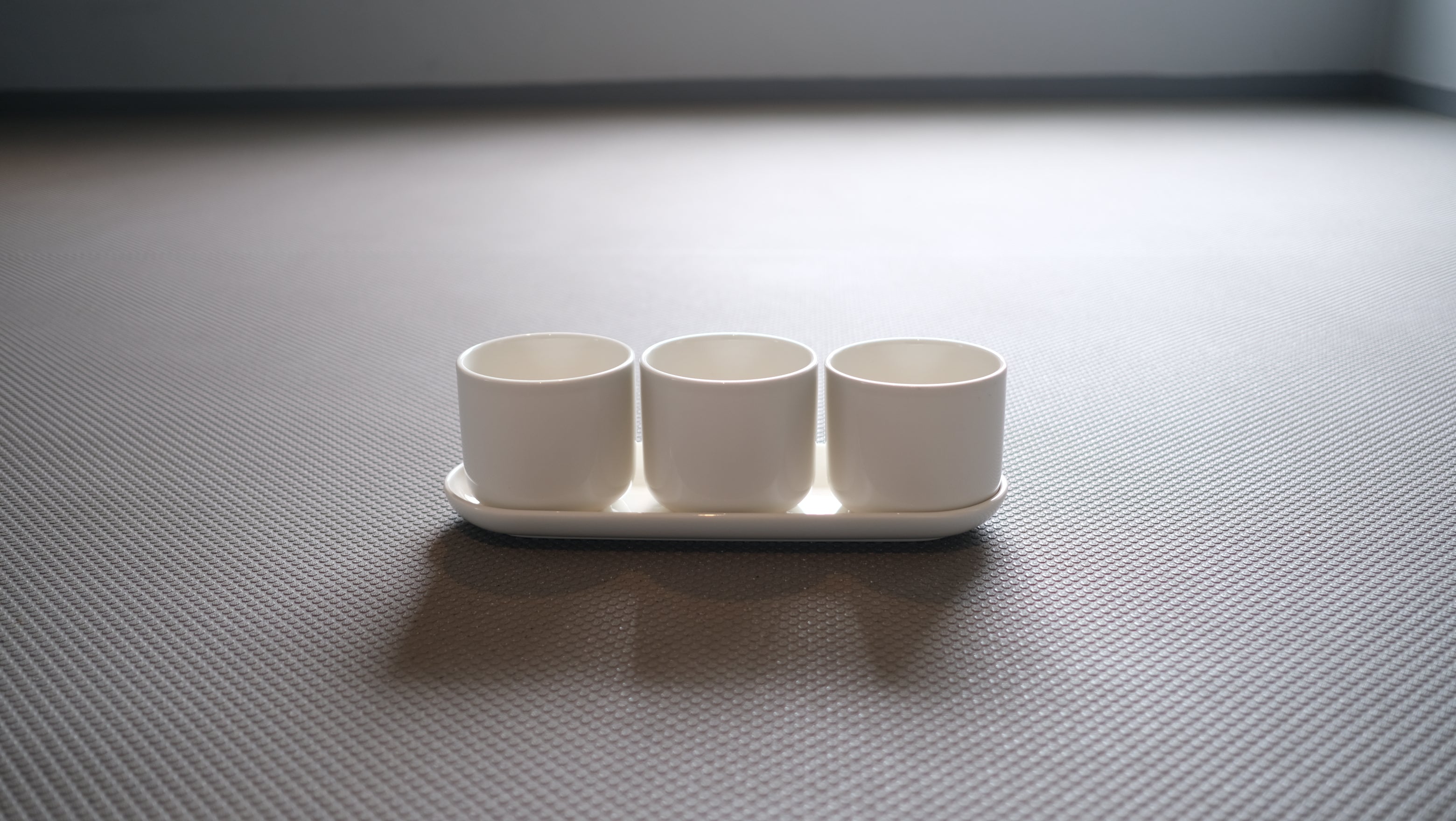 ARABIA × ジェームズ・アーヴィン|未使用 廃盤 植木鉢 3個セット&トレイ付き|シンプルに植物を美しく飾るデザイン