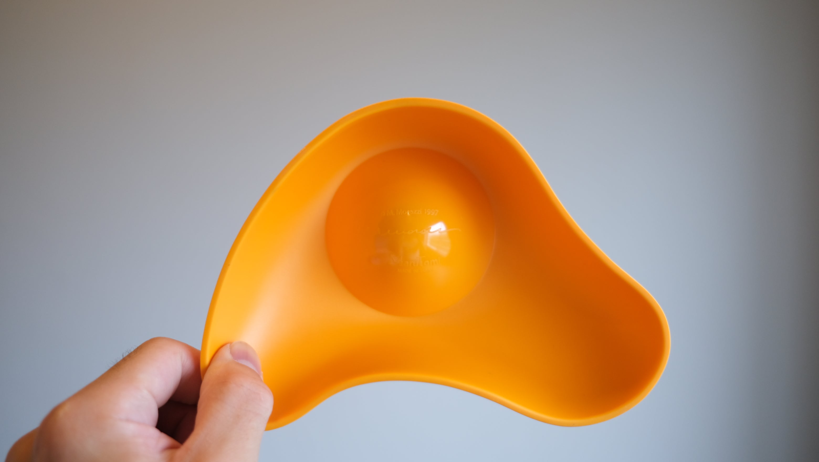 【デットストック】マッシモ・モロッツィ《ELBA》灰皿|丸富漆器|1997年デザイン|Orange Chrome