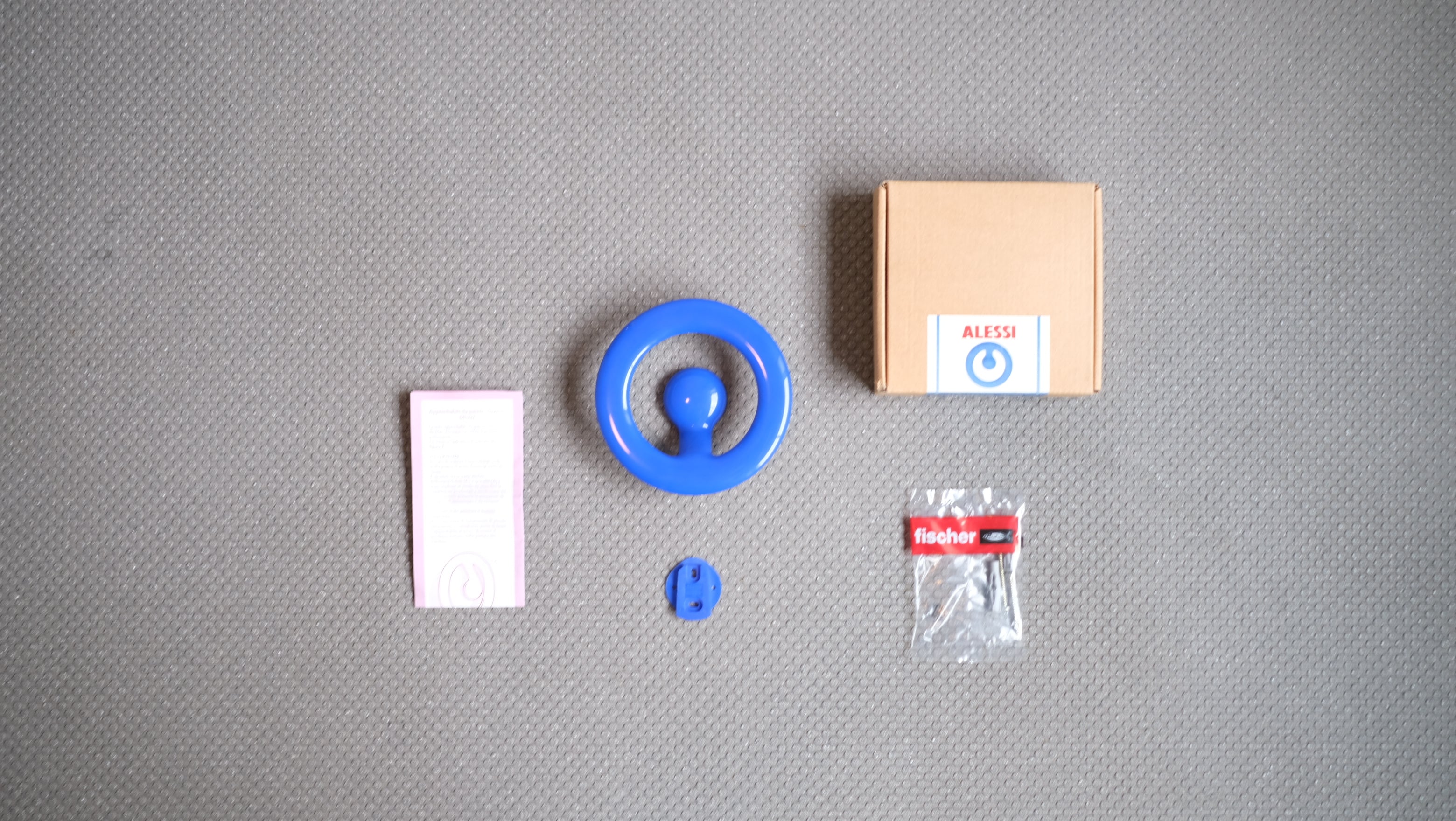 【廃盤・希少・未使用】ALESSI × マーク・ニューソン sygma Hook MN02|タオルハンガー 青