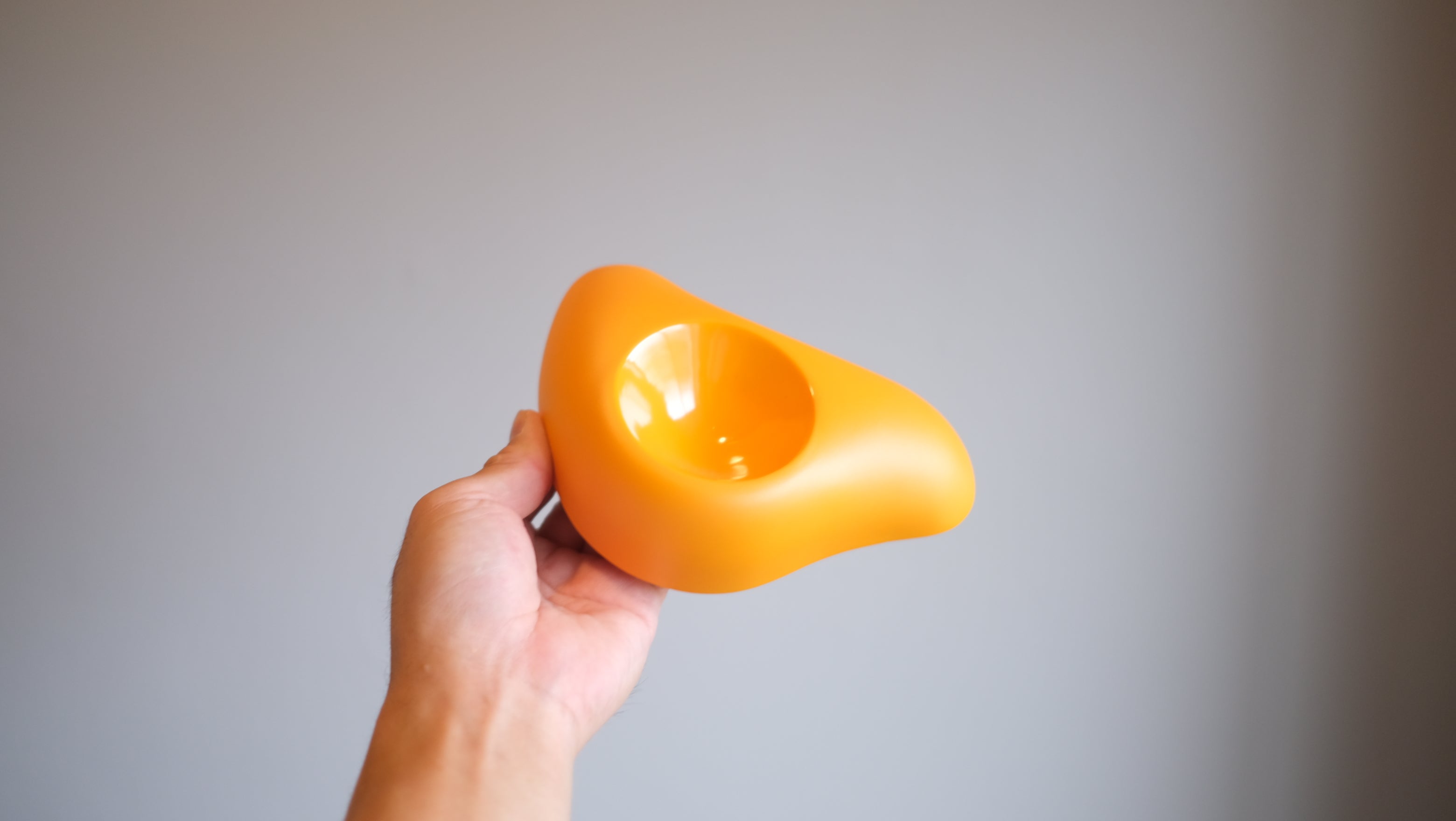 【デットストック】マッシモ・モロッツィ《ELBA》灰皿|丸富漆器|1997年デザイン|Orange Chrome