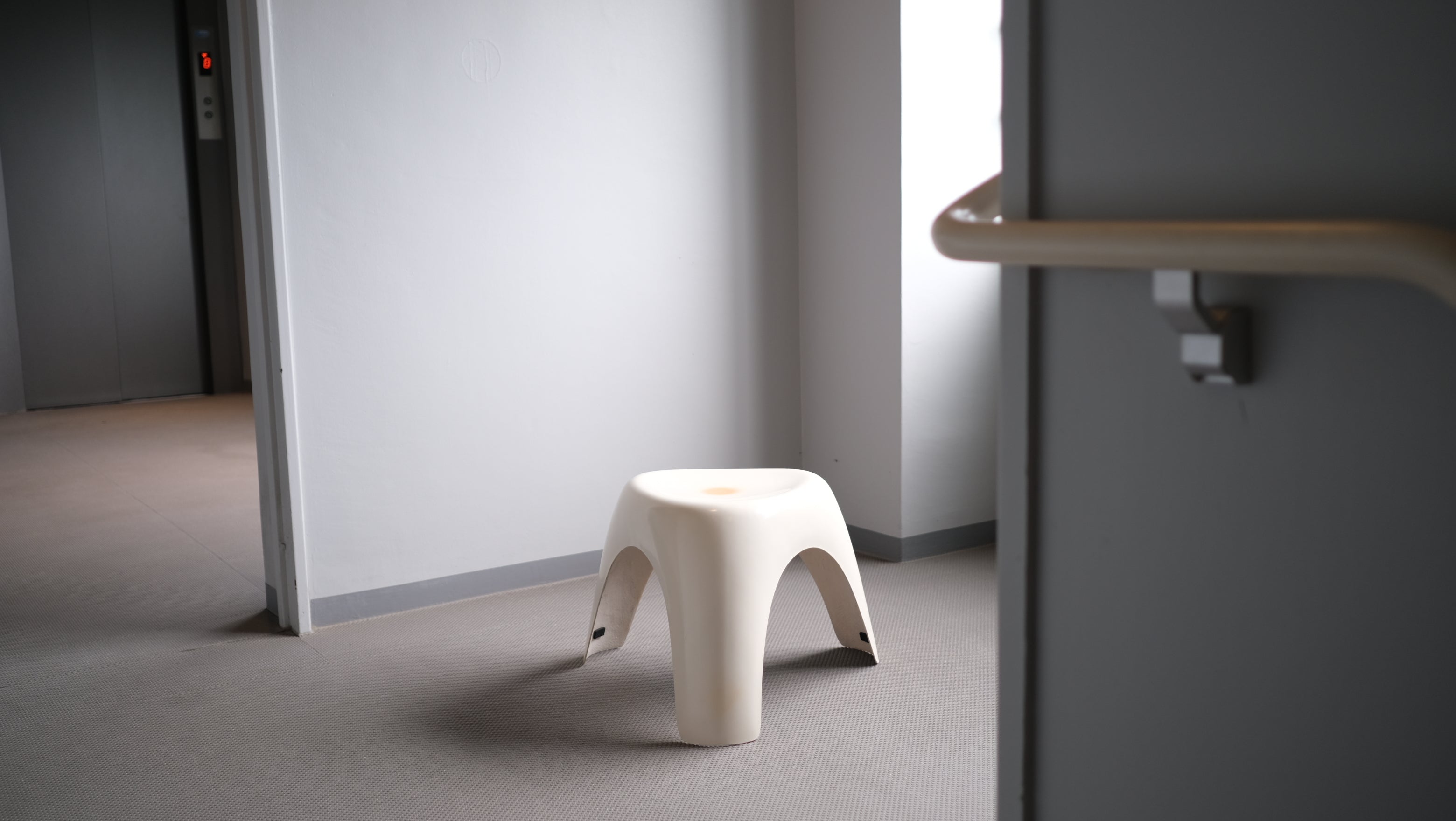 【希少】柳宗理 エレファントスツール Elephant Stool ハビタ Habita Chair Yanagi Sori 白 ホワイト