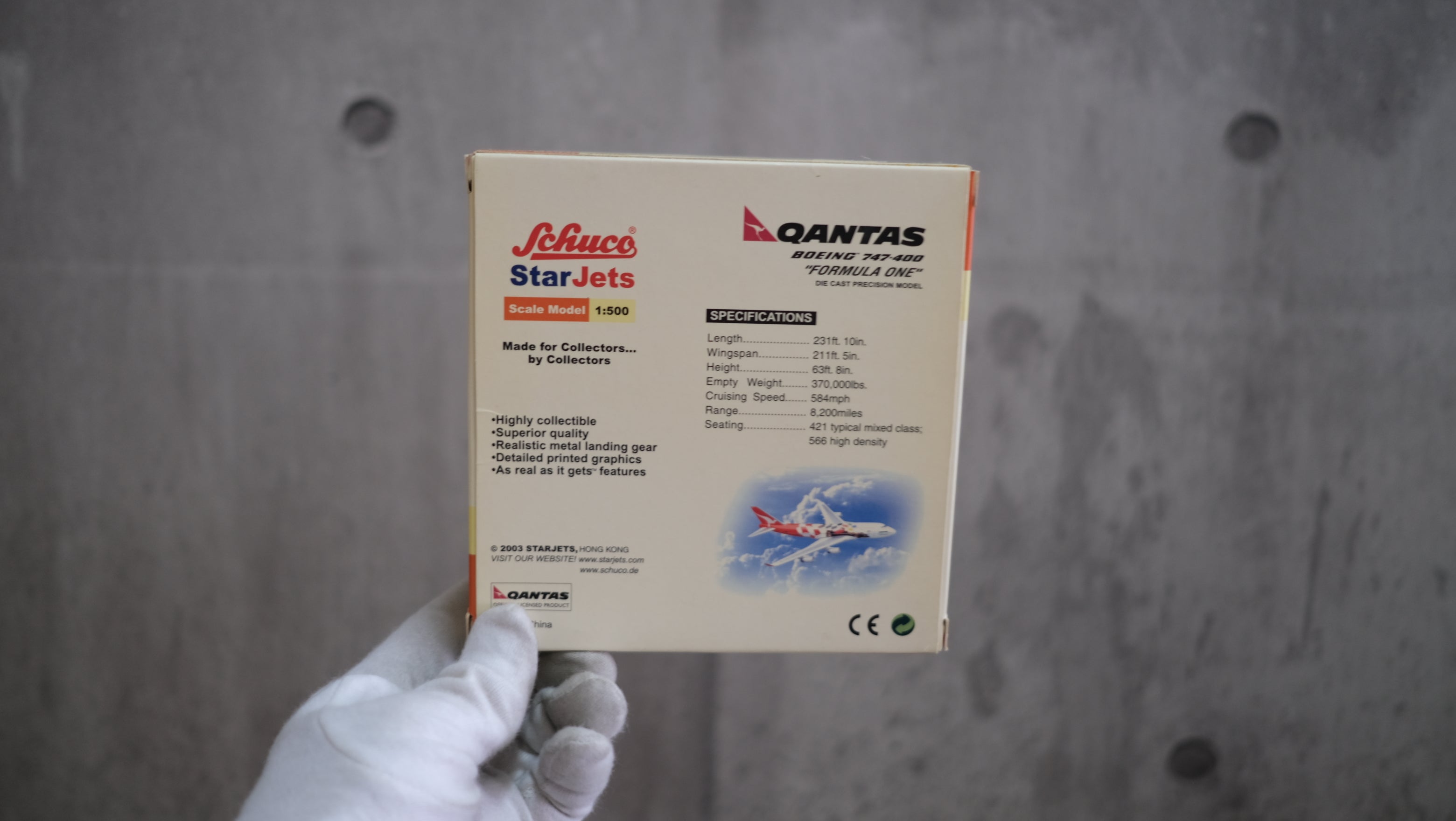 模型飛行機 QANTAS カンタス航空 StarJets BOEING 747-400 FORMULA ONE 1:500