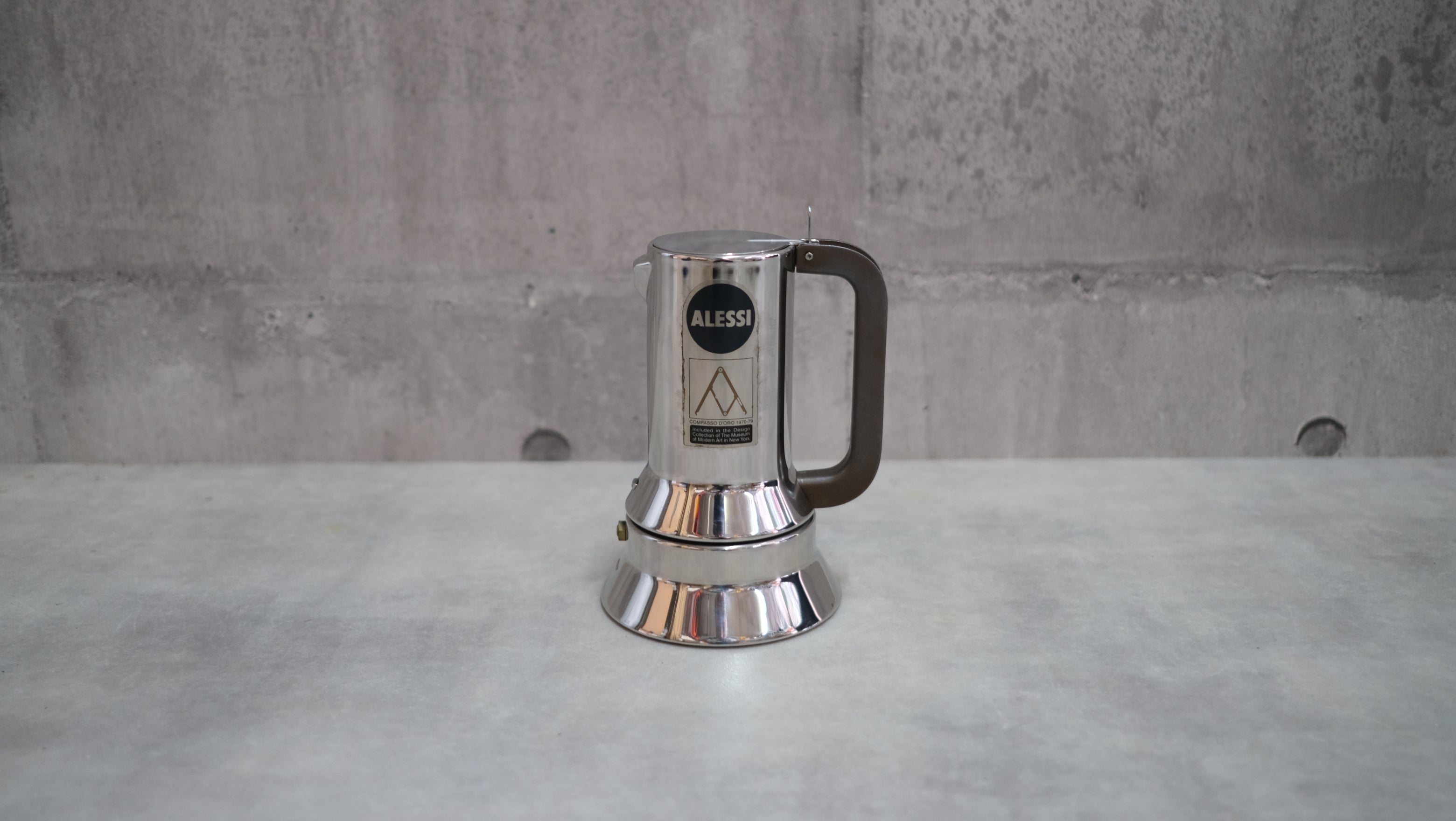 【展示品・未使用】ALESSI × リチャード・サパー|9090 エスプレッソコーヒーメーカー(3カップ用)