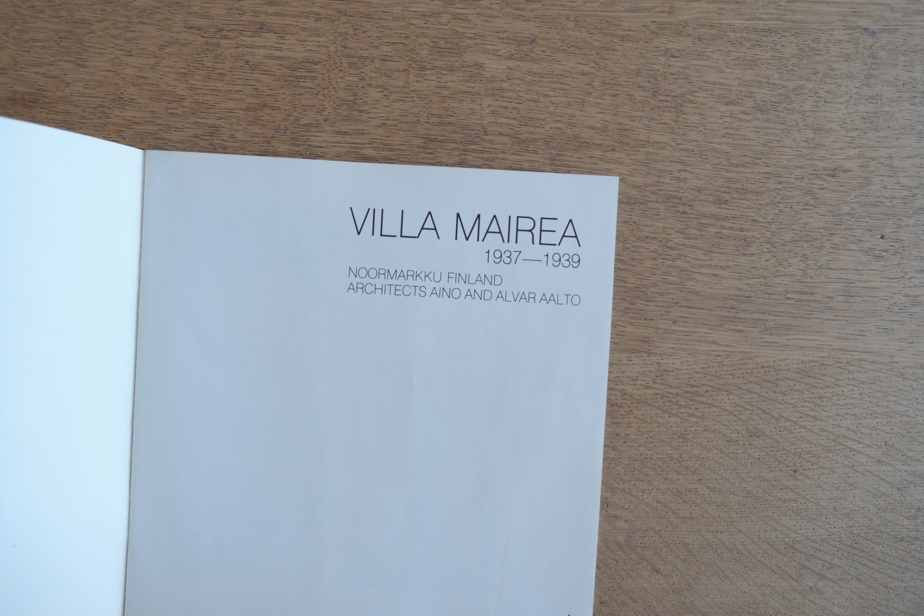 Villa Mairea 1937–1939(1982年刊)|アルヴァ&アイノ・アアルト名作住宅・広報冊子版