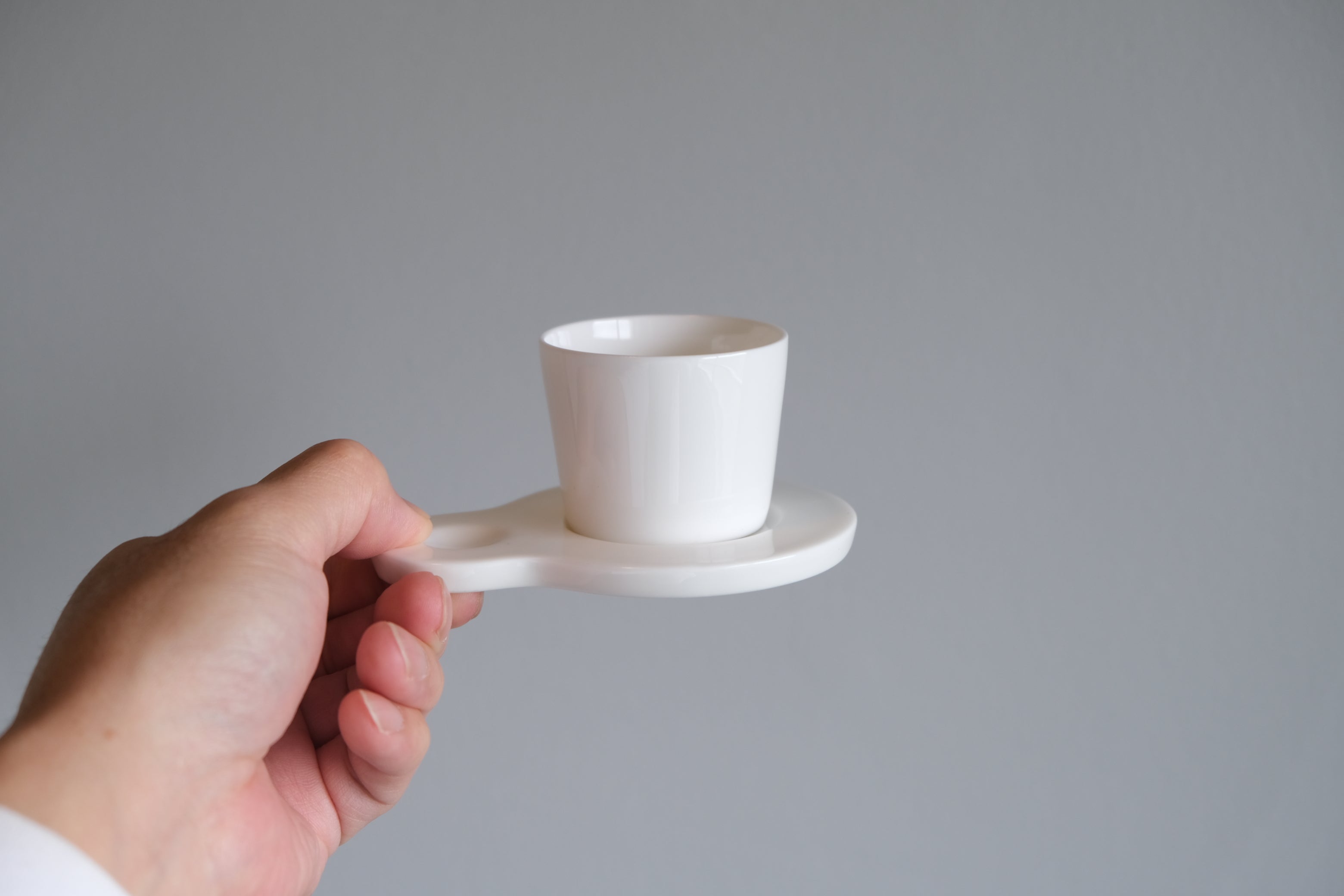 【廃盤・未使用】David Chipperfield × ALESSI「Hupla」デミタスカップ&ソーサー|オフィチーナ・アレッシィ 建築家デザイン