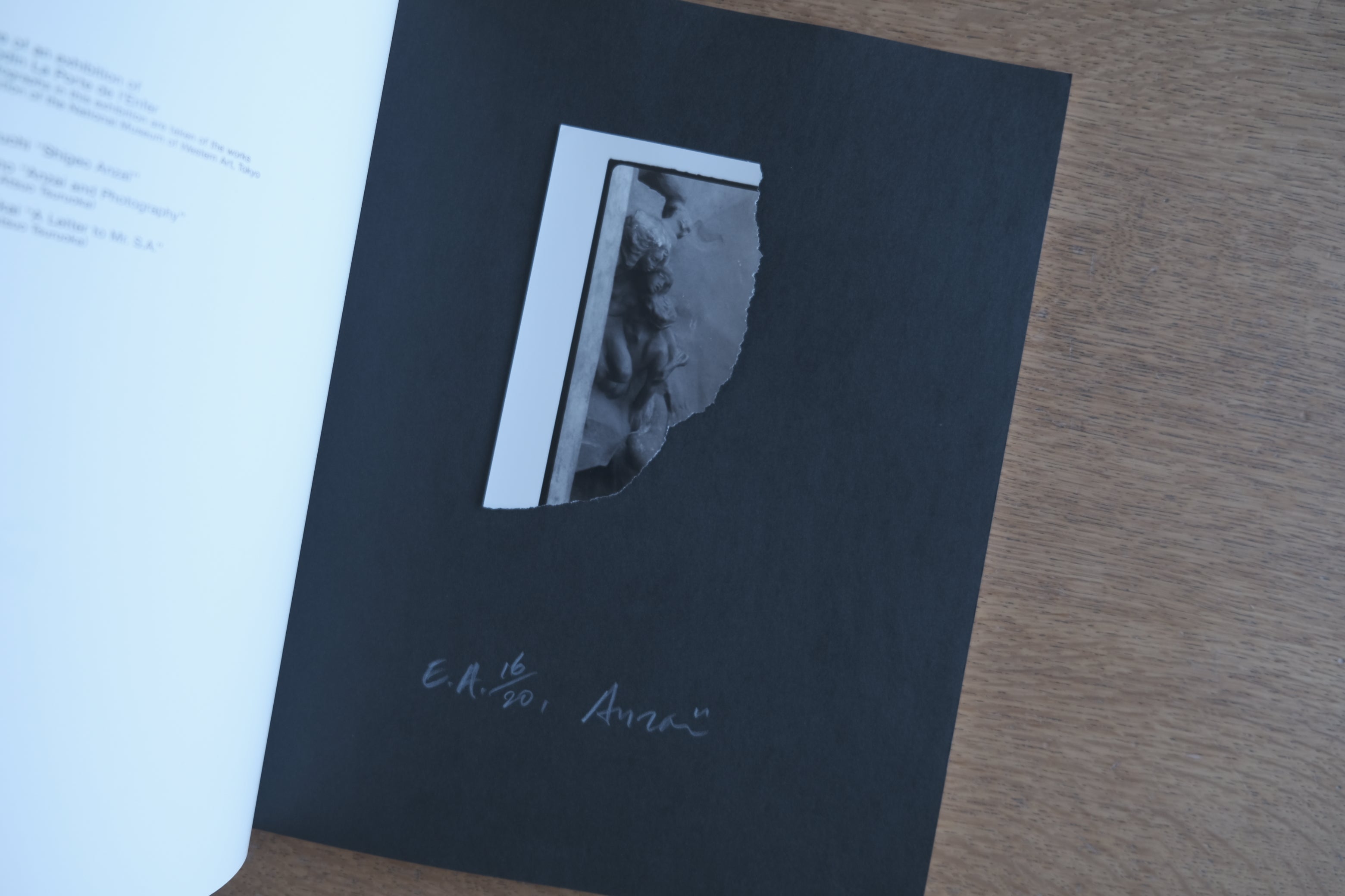 安齊重男|Rodin La Porte de l’Enfer EA20 オリジナルプリント付・サイン入(1989)