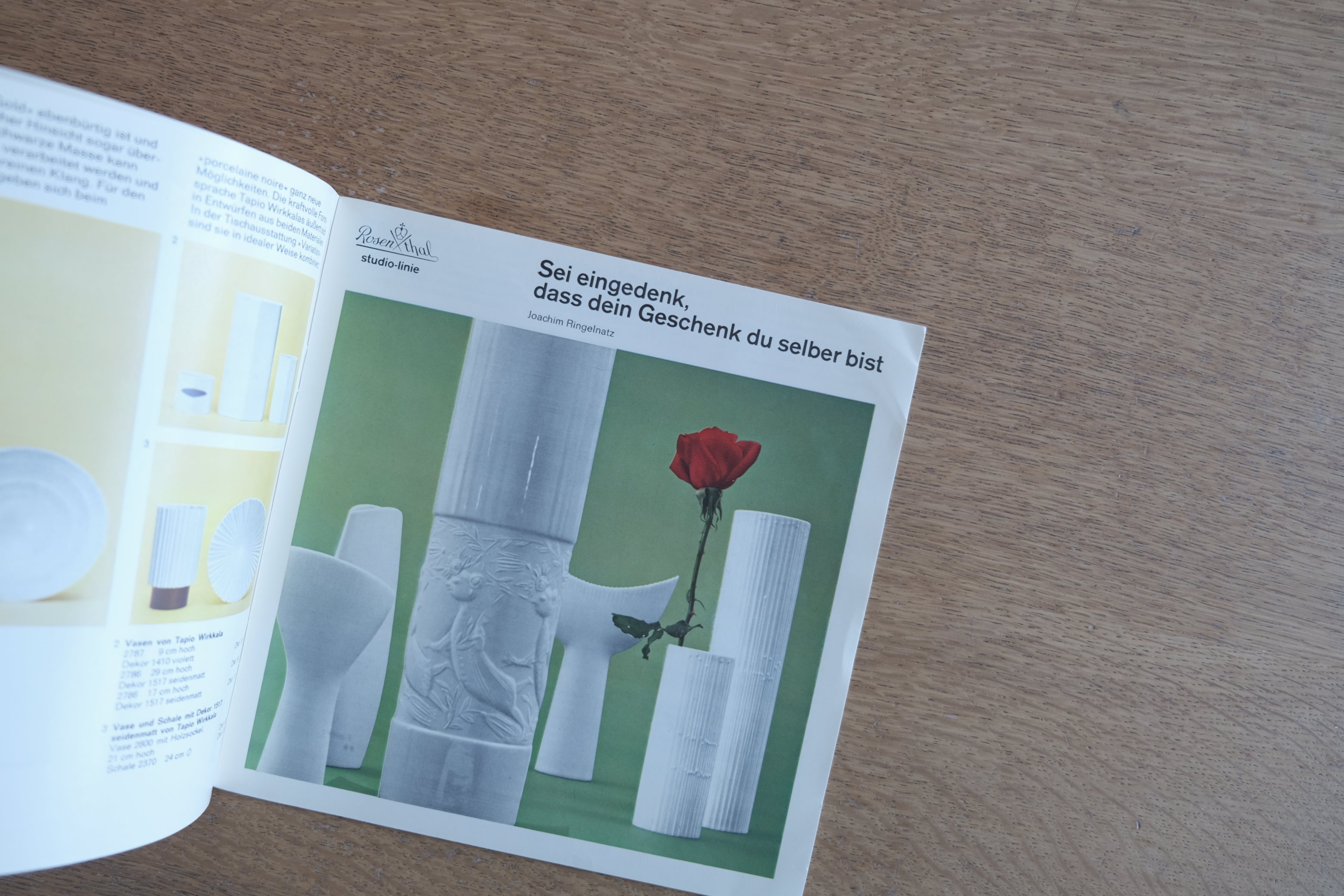 Rosenthal studio-linie カタログ|Stig Lindberg 掲載|北欧陶磁 デザイン冊子(1960年代頃) ローゼンタール