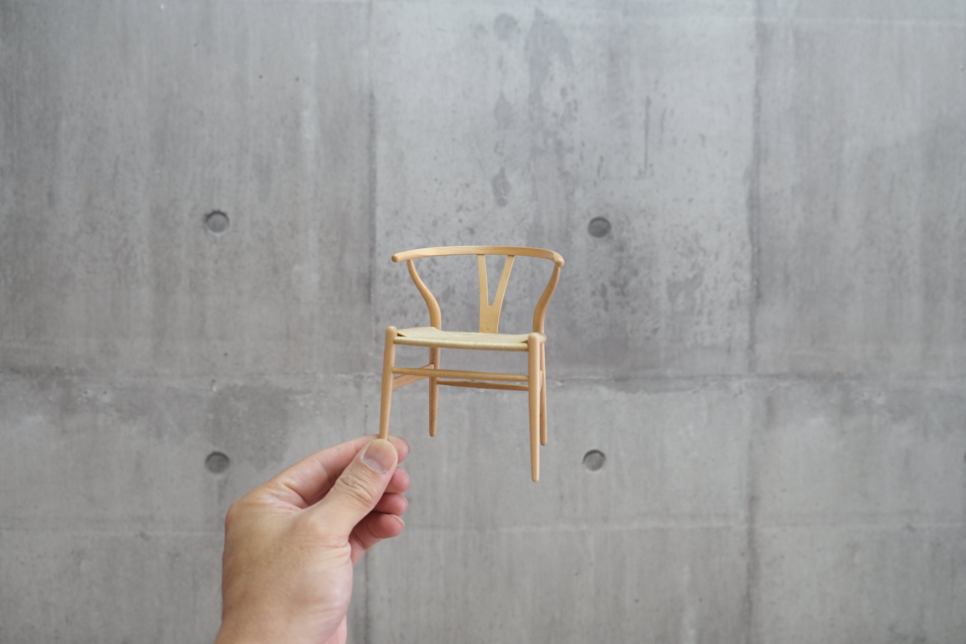 【1/6スケール】ハンス・J・ウェグナー Yチェア ミニチュア|Vitra製|ビーチ材×ペーパーコード