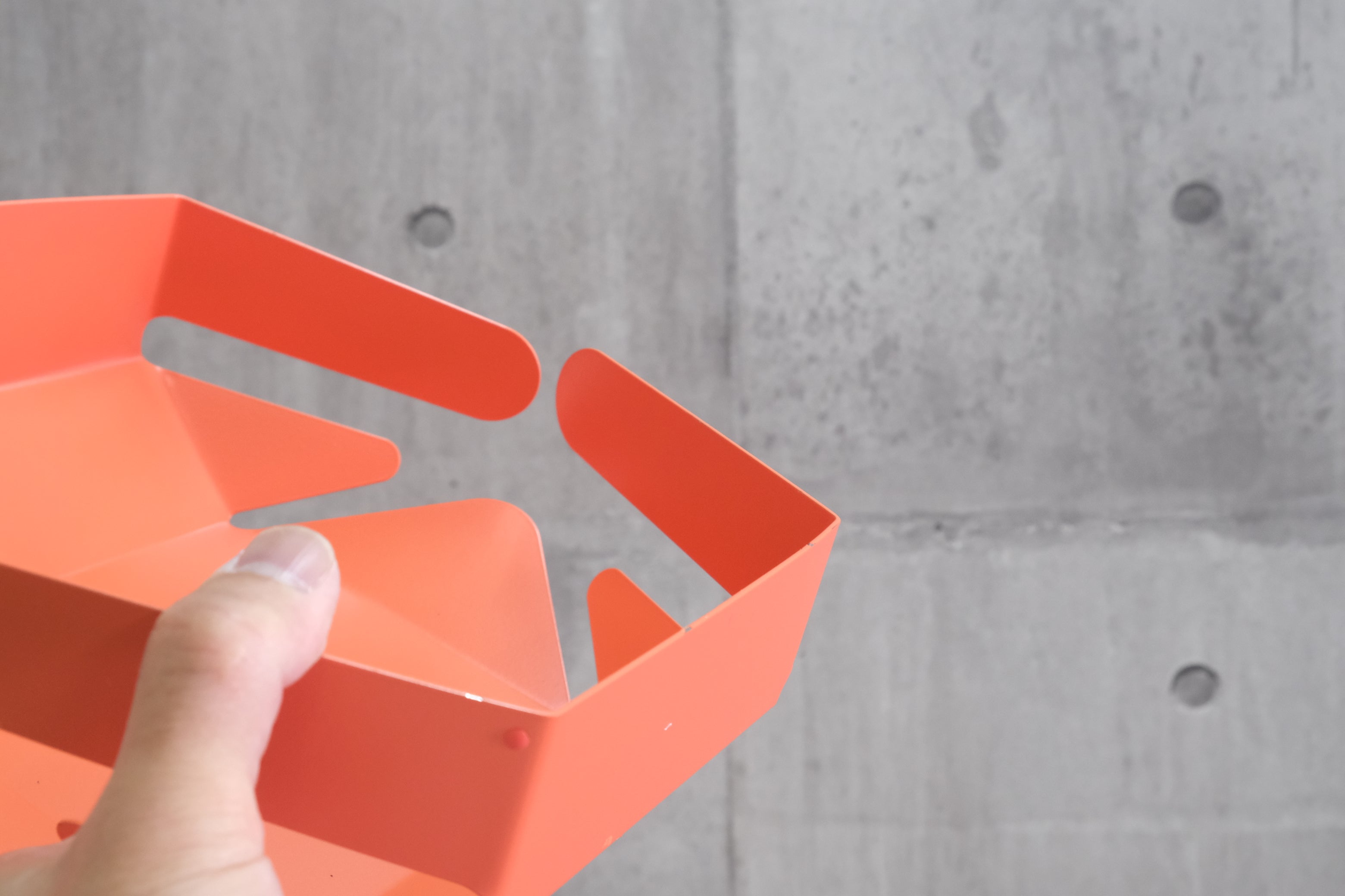 アレッシィ ALESSI GIA16 フルーツボウル Trash Bin オレンジ色 Giulio Iacchetti fruit bowl