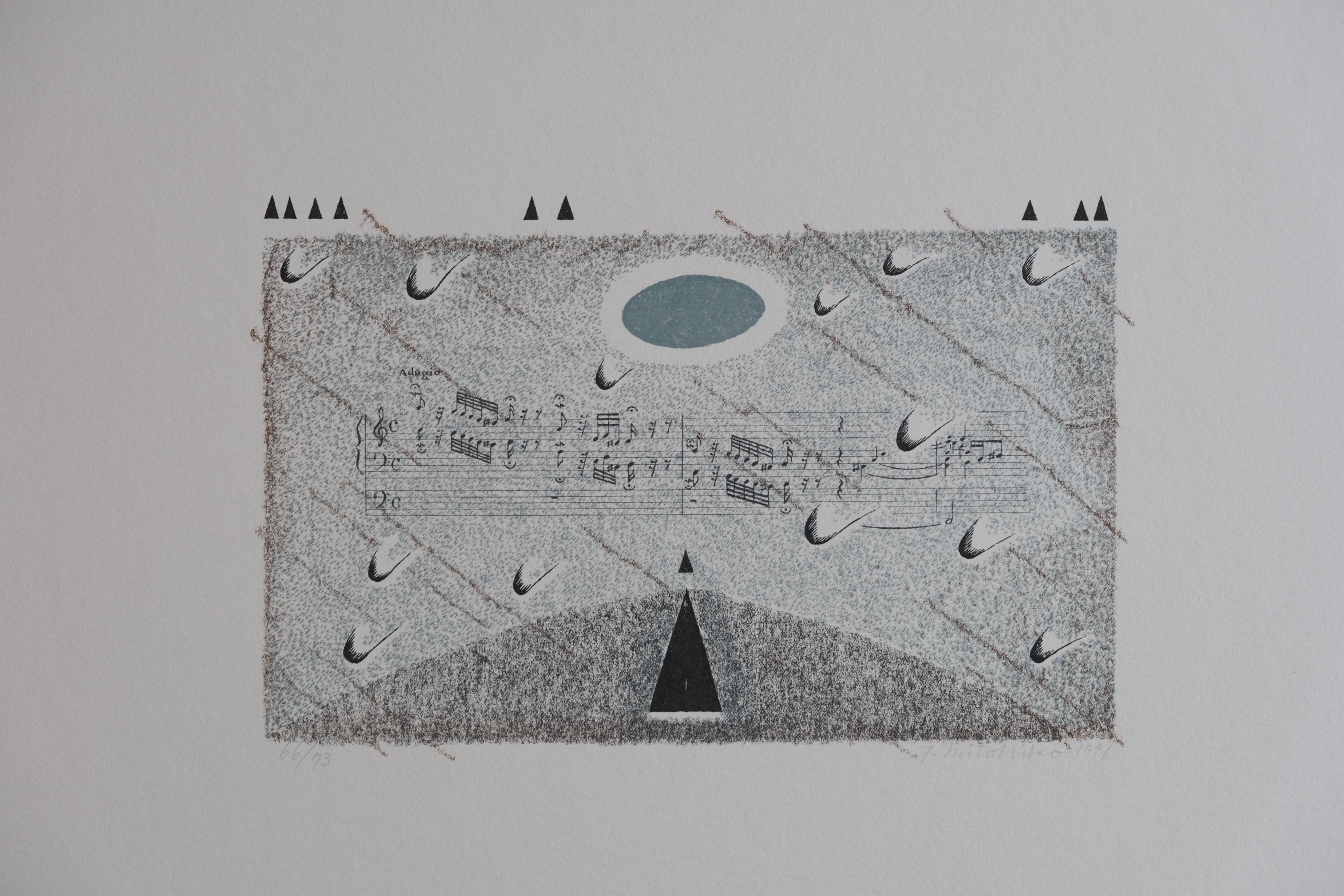 長田弘 × 冬澤未都彦「黙されたことば 抄」版画作品(1996)限定73部|サイン入り