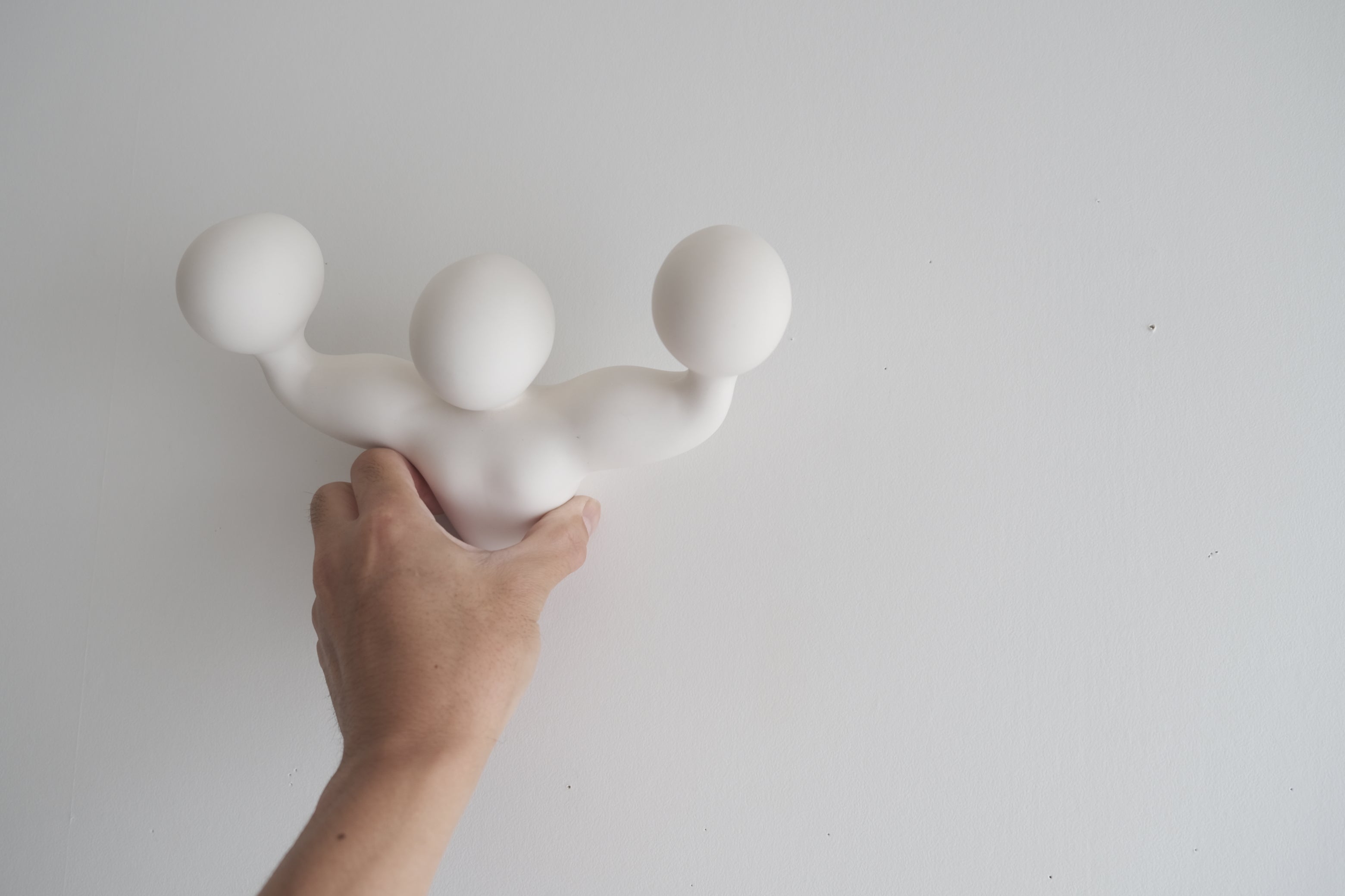【未使用品】Alessi「F.F.F.」ウォールフック(ホワイト)/クラフトボックス・取付具付属
