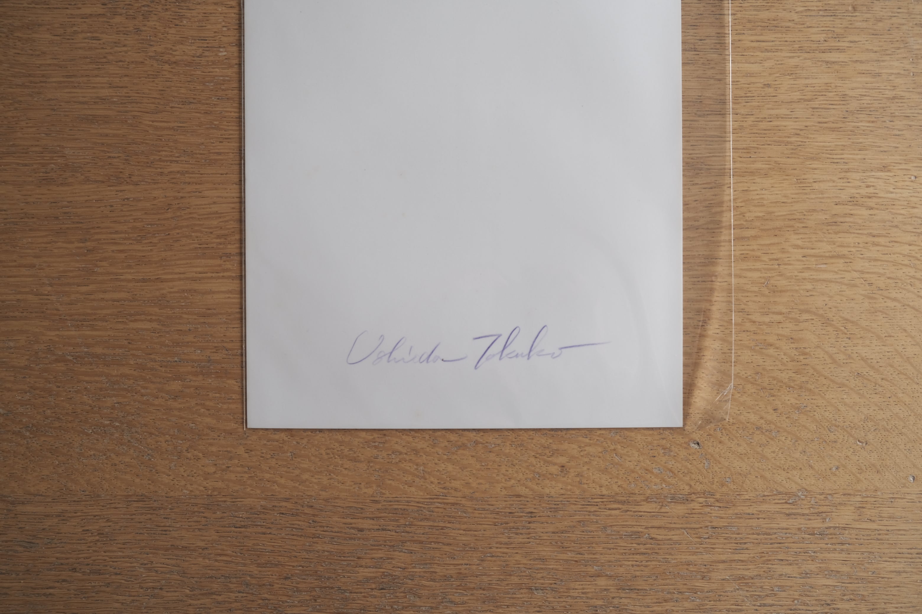 潮田登久子 サイン入り写真作品 キッチンと冷蔵庫 モノクロプリント 25×20cm