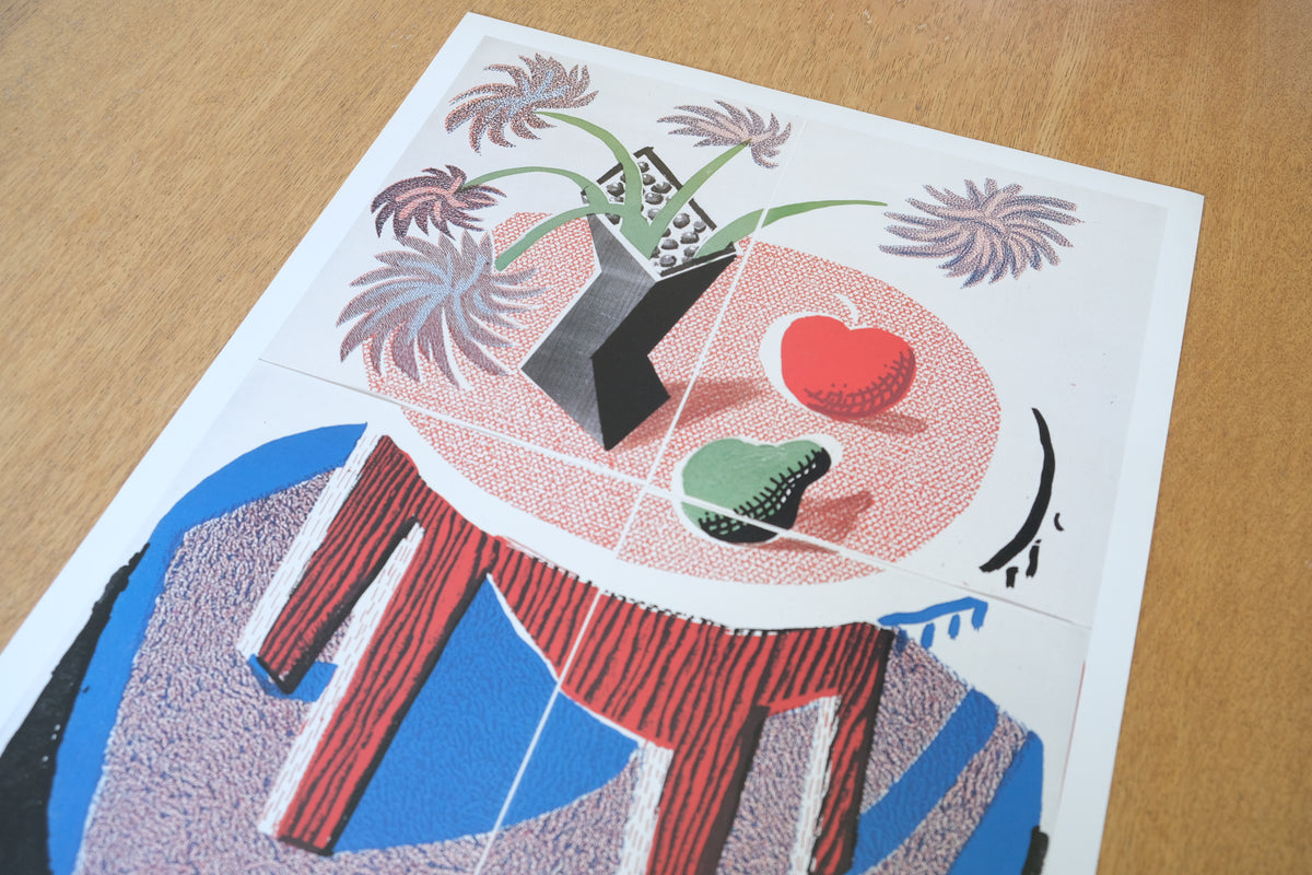 デイヴィッド・ホックニー展 1989 ヴィンテージポスター|Flowers, Apple and Pear on a Table