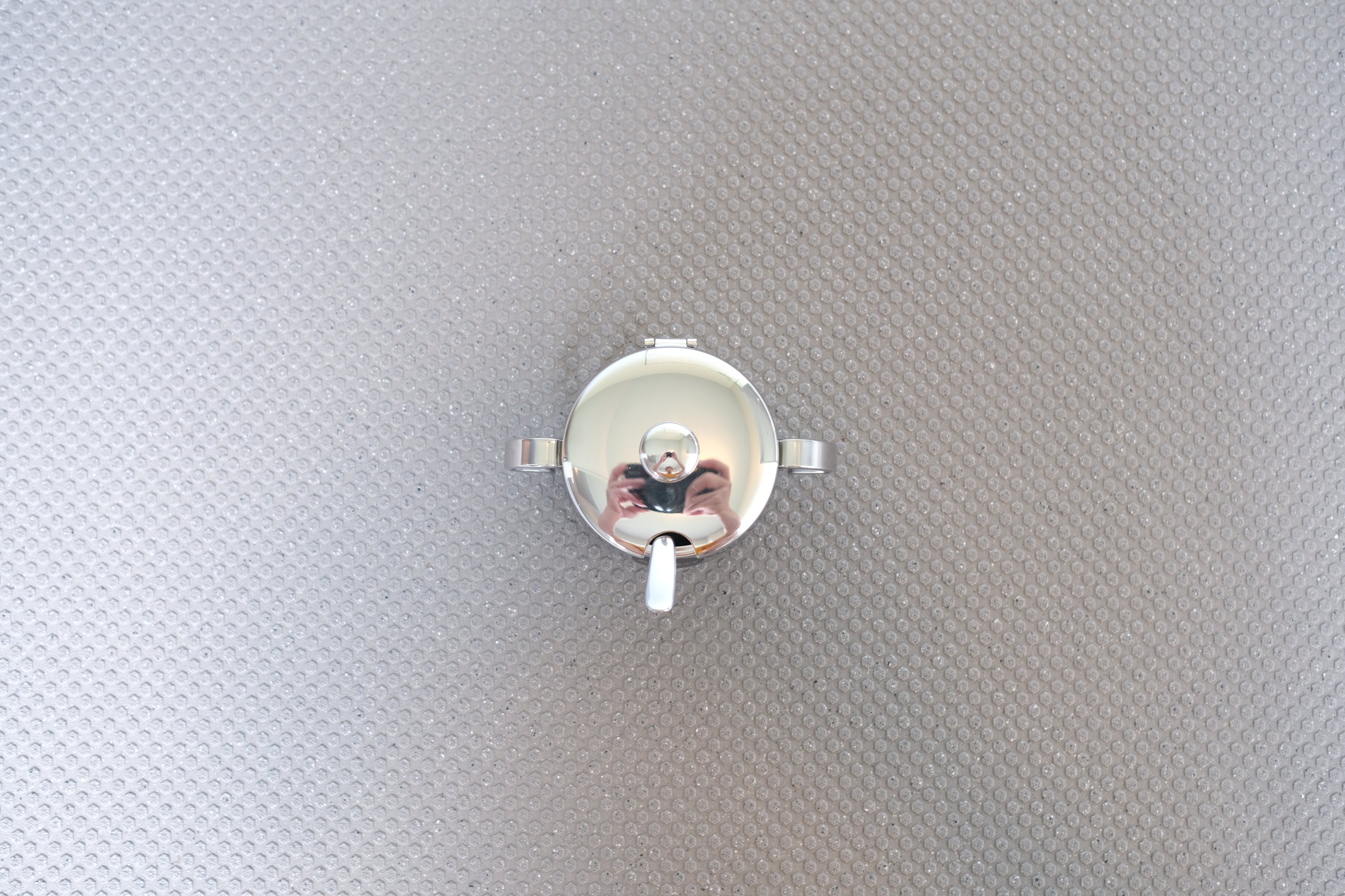 【未使用品】アレッシィ シュガーポット 18-10 ステンレス製 スプーン付|ALESSI SUGAR BOWL 200ml