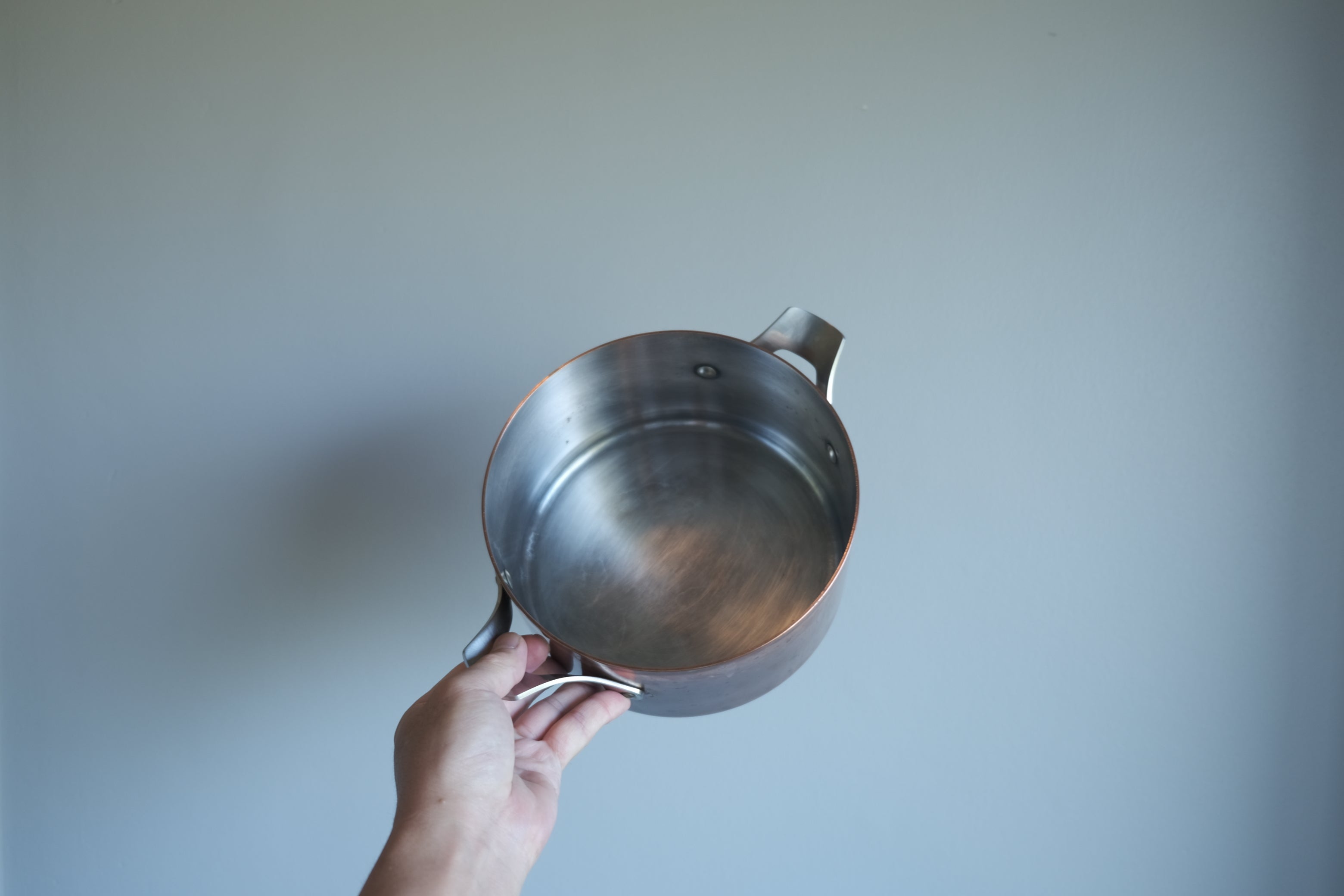 Henning Koppel × Georg Jensen「Taverna」銅鍋 蓋付き 小サイズ 北欧デザイン