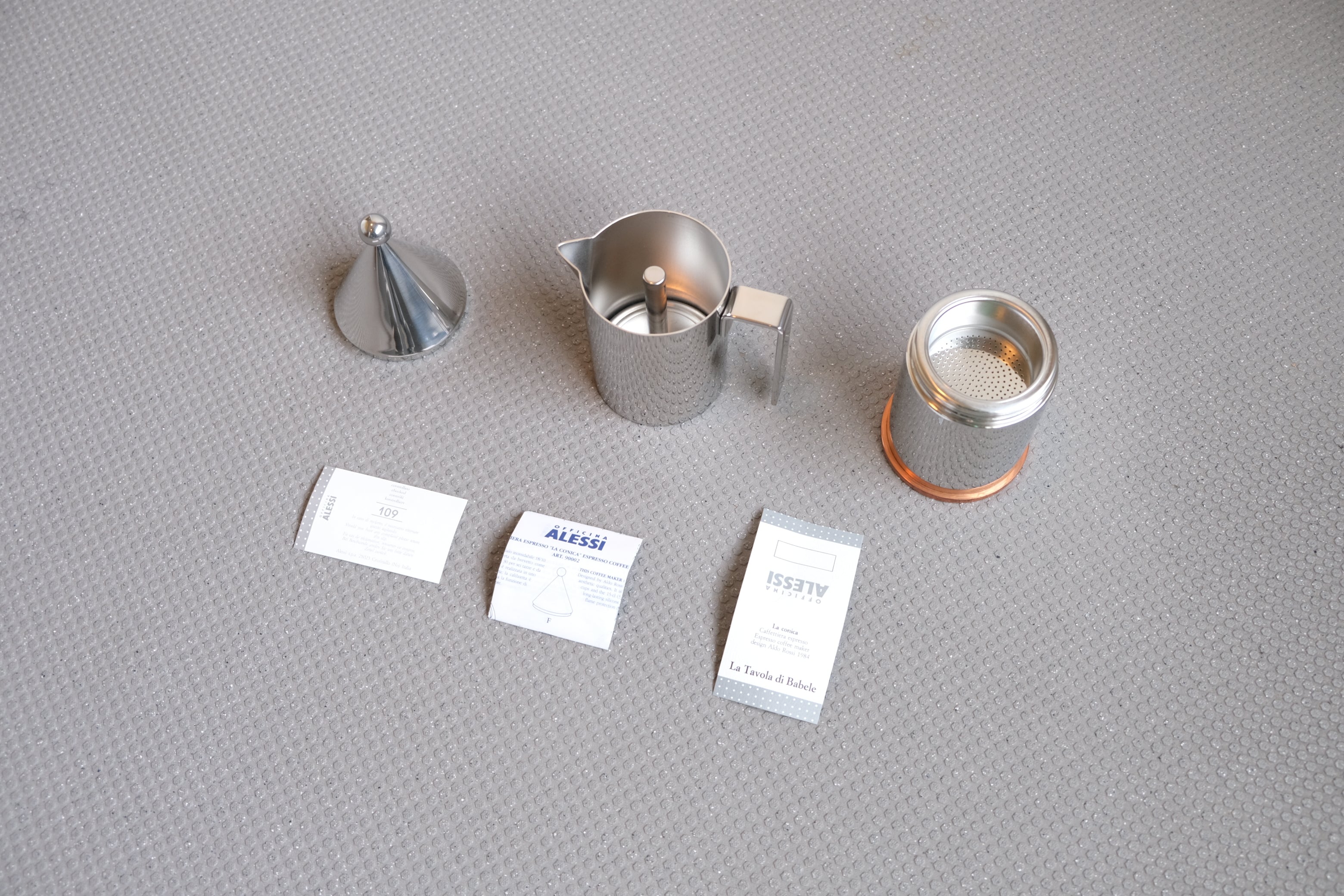 【箱無し・未使用品】Alessi アレッシィ Aldo Rossi アルド・ロッシ La Conica ラ・コニカ コーヒーメーカー 6カップ用 90002/6