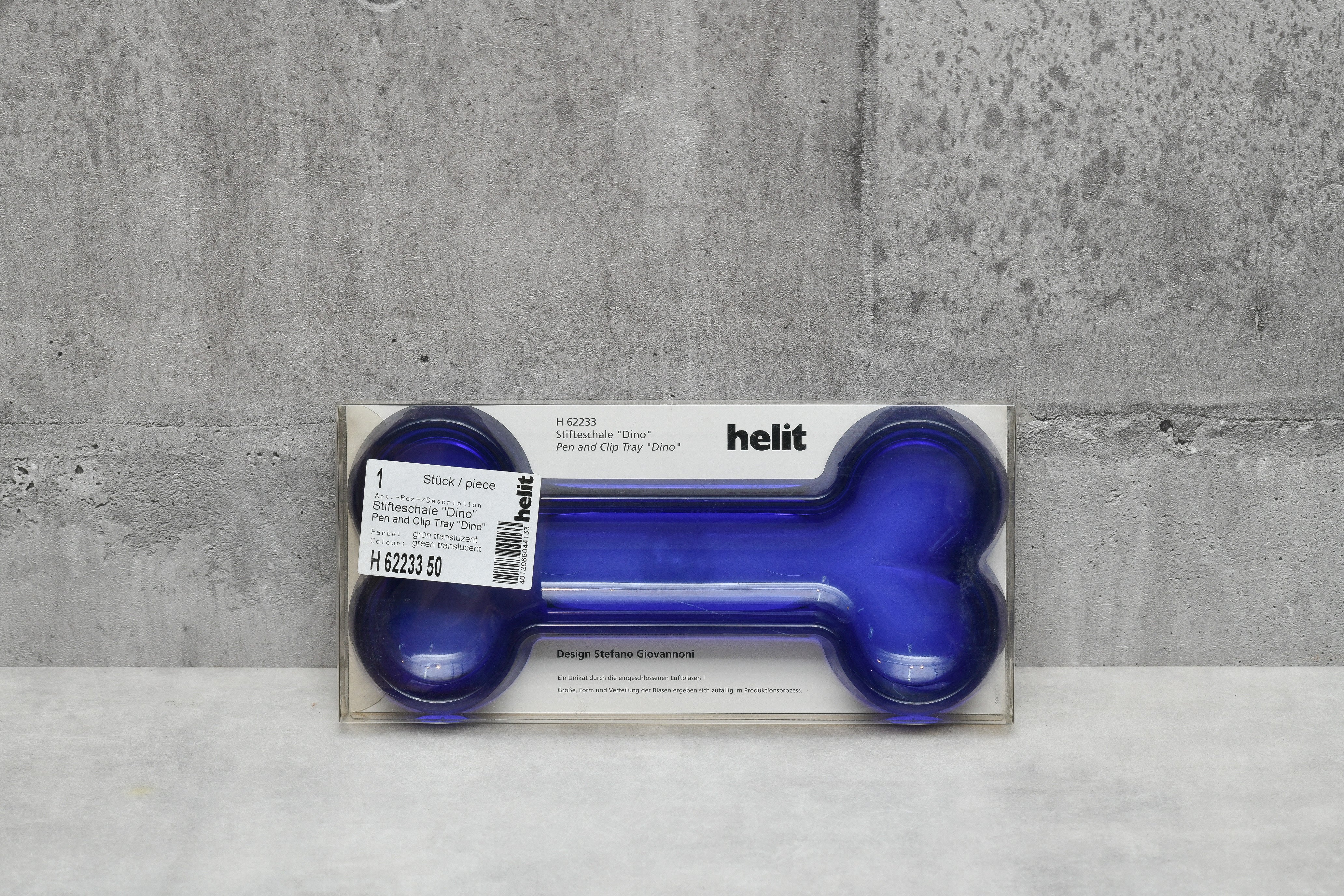 【デッドストック|Helit】ステファノ・ジョバノーニ デザイン Pen & Clip Tray “Dino” ブルー