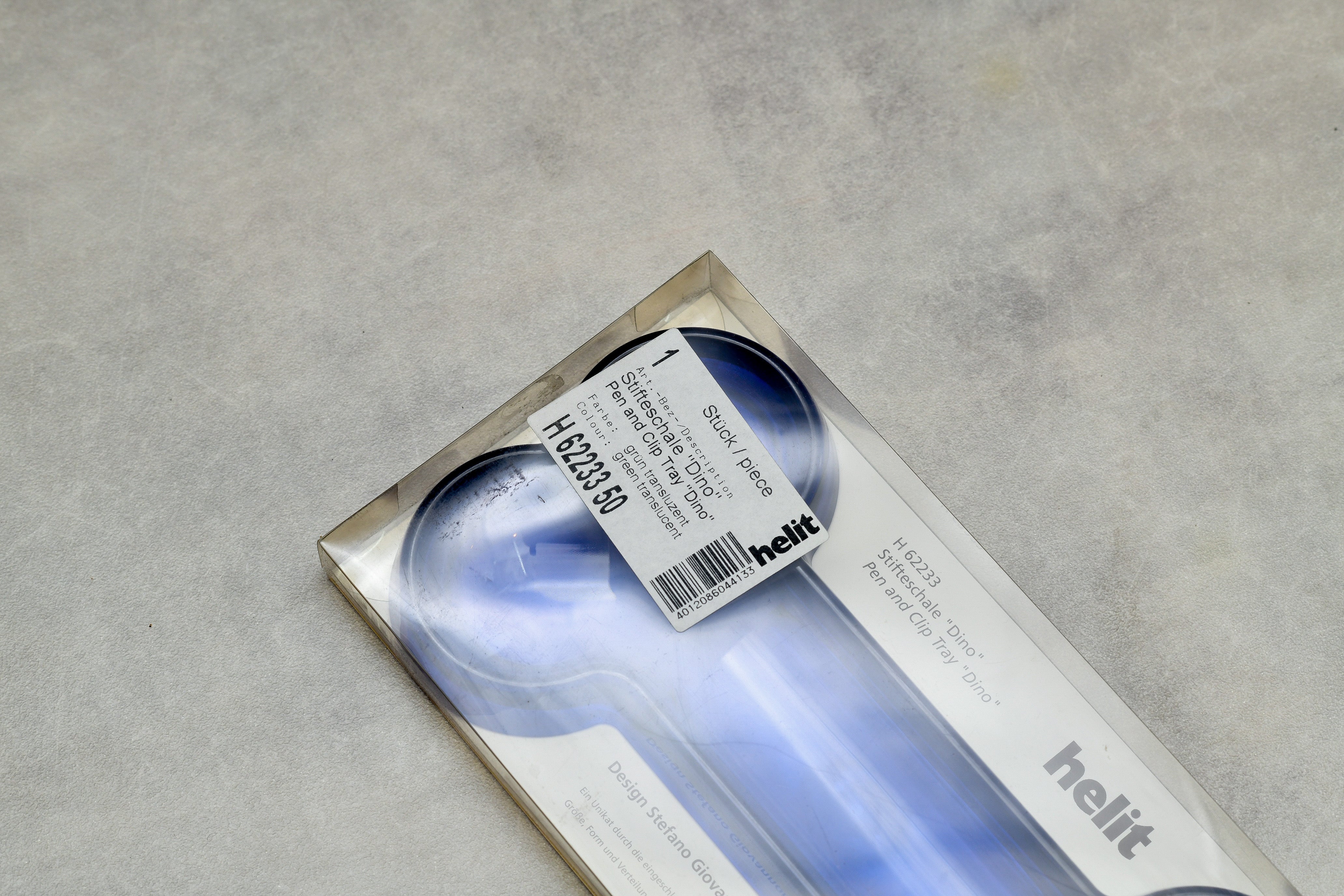 【デッドストック|Helit】ステファノ・ジョバノーニ デザイン Pen & Clip Tray “Dino” ブルー