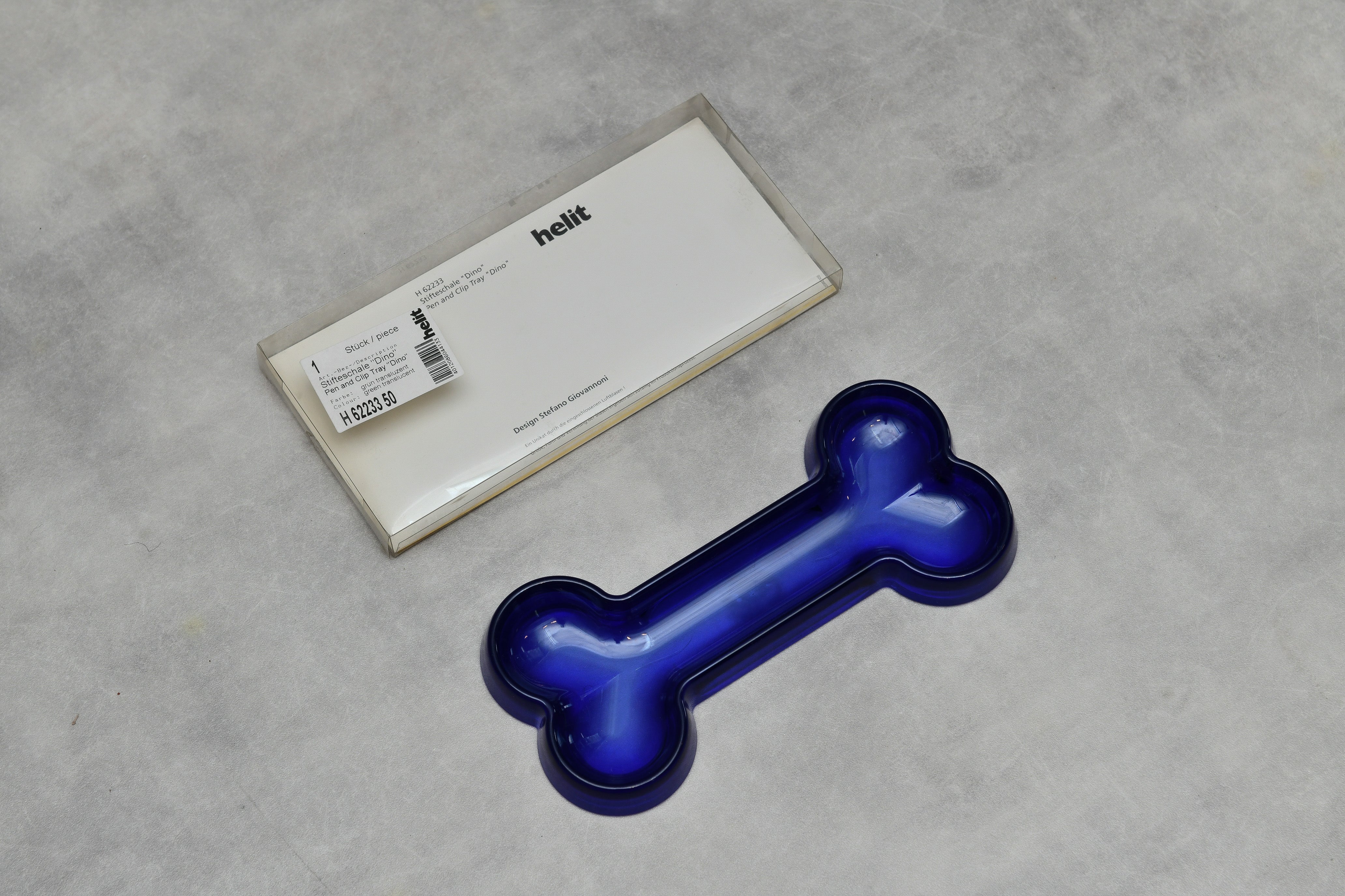 【デッドストック|Helit】ステファノ・ジョバノーニ デザイン Pen & Clip Tray “Dino” ブルー