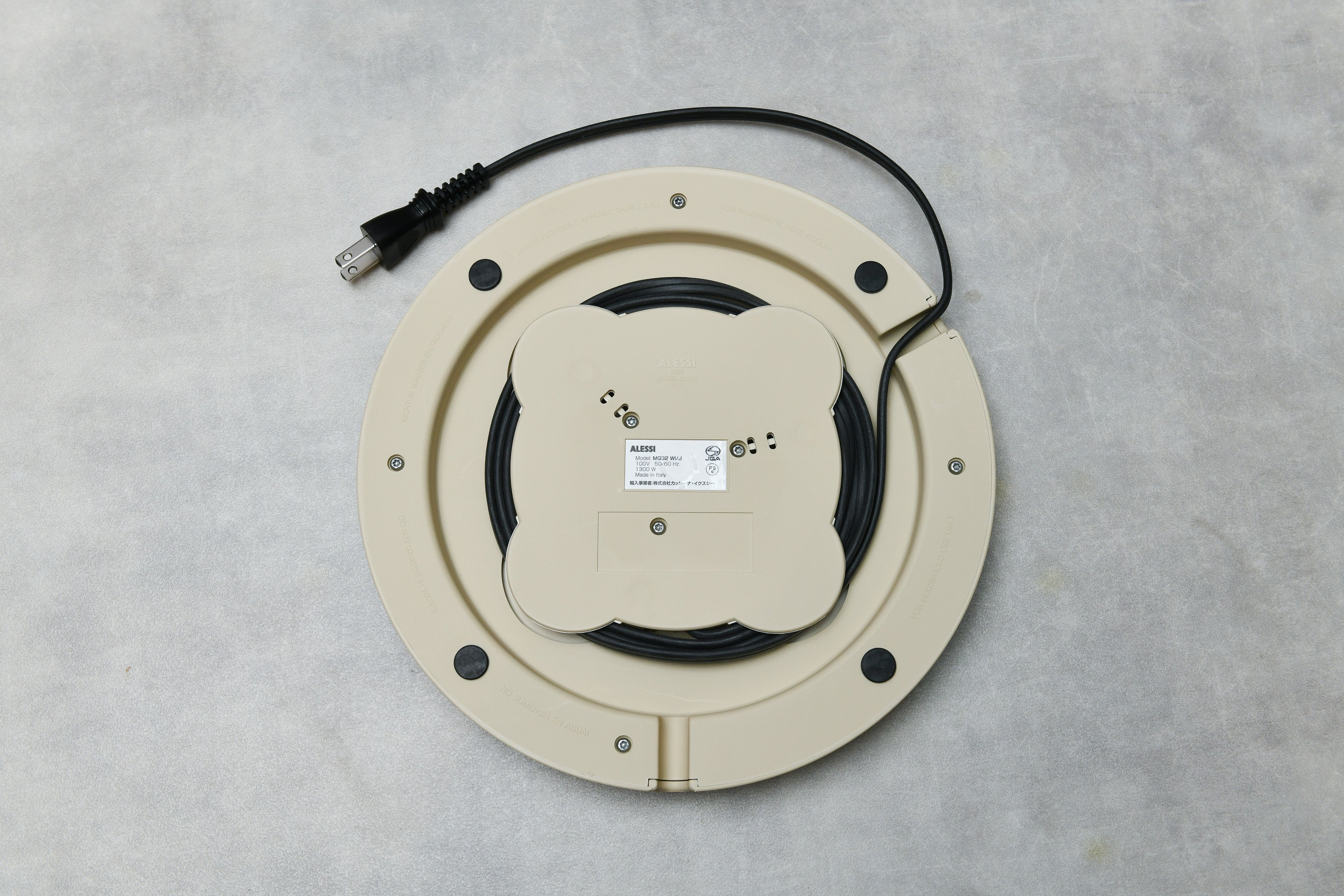 【未使用・デッドストック】ALESSI バードケトル MG32 WI/J|Michael Graves デザイン 電気ケトル ホワイトアイボリー 箱付き