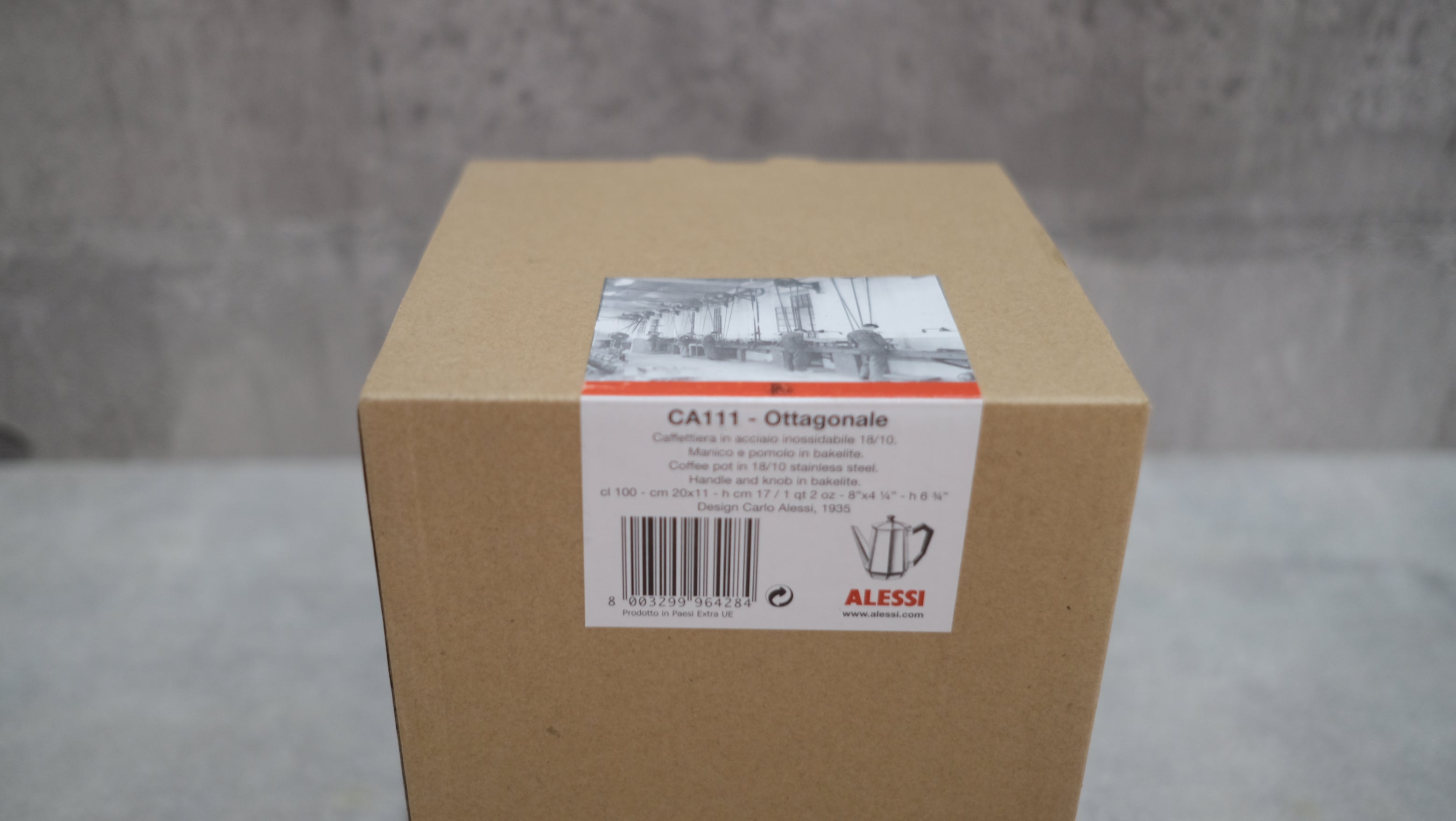 【未使用・箱付き】ALESSI × カルロ・アレッシィ|Ottagonale コーヒーポット CA111