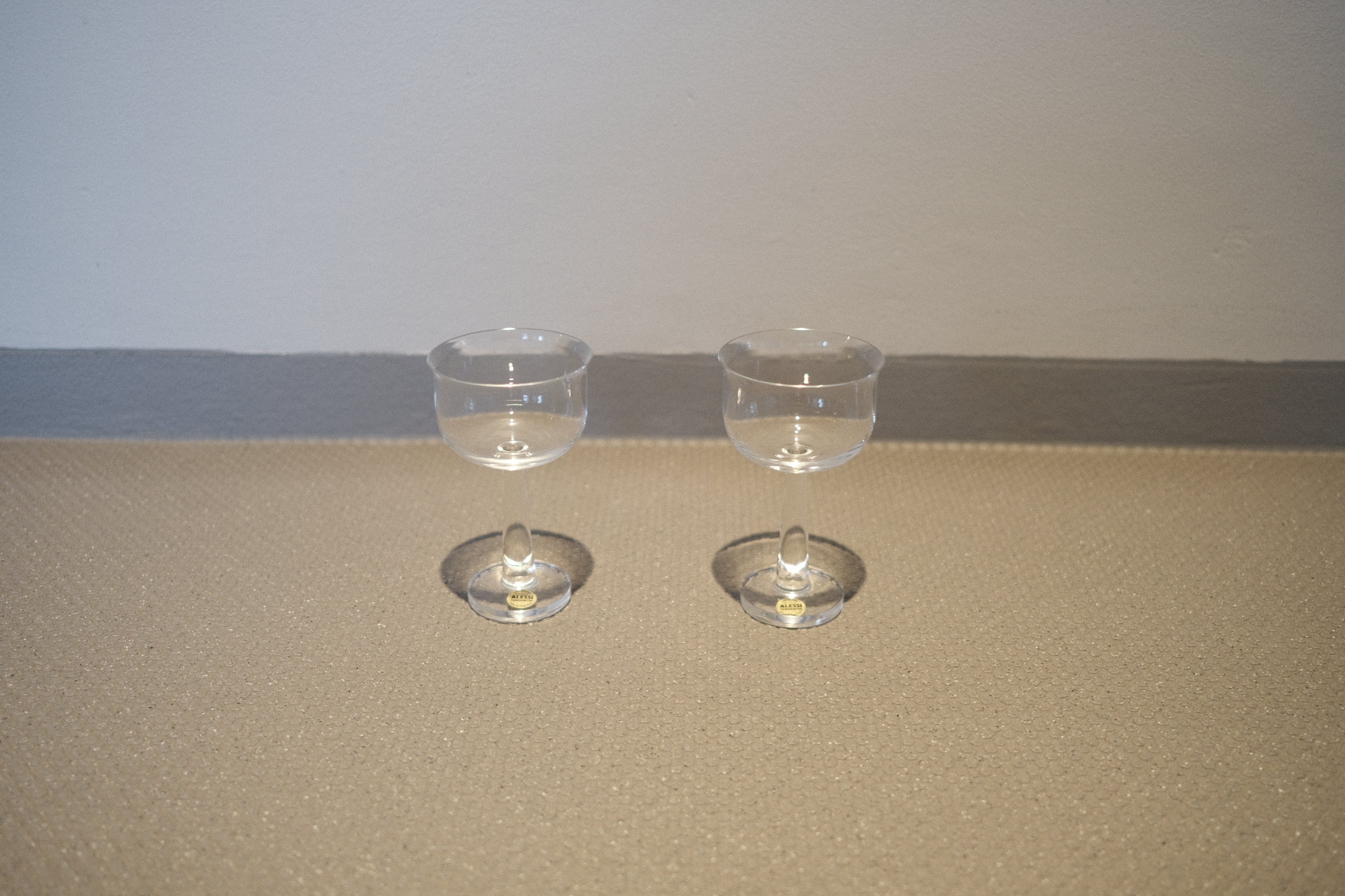 【デッドストック】エットーレ・ソットサス × アレッシィ Ginevra グラス(2客セット)|Ettore Sottsass Alessi Glass