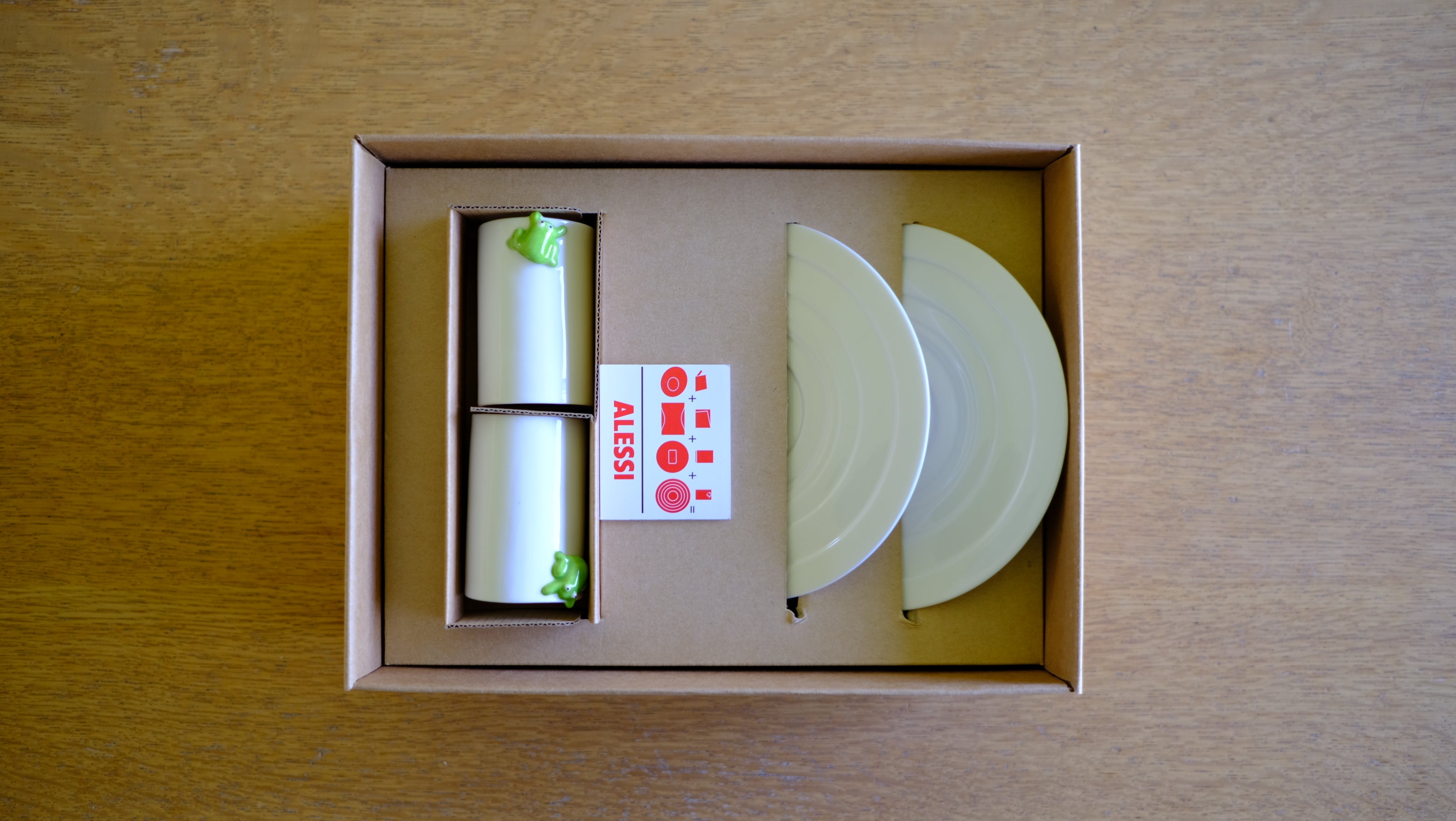 【箱サイン付き・廃盤品】伊東豊雄 × ALESSI「Kaeru」デミタスカップ&ソーサー 2客セット|Toyo Ito OFFICINA ALESSI