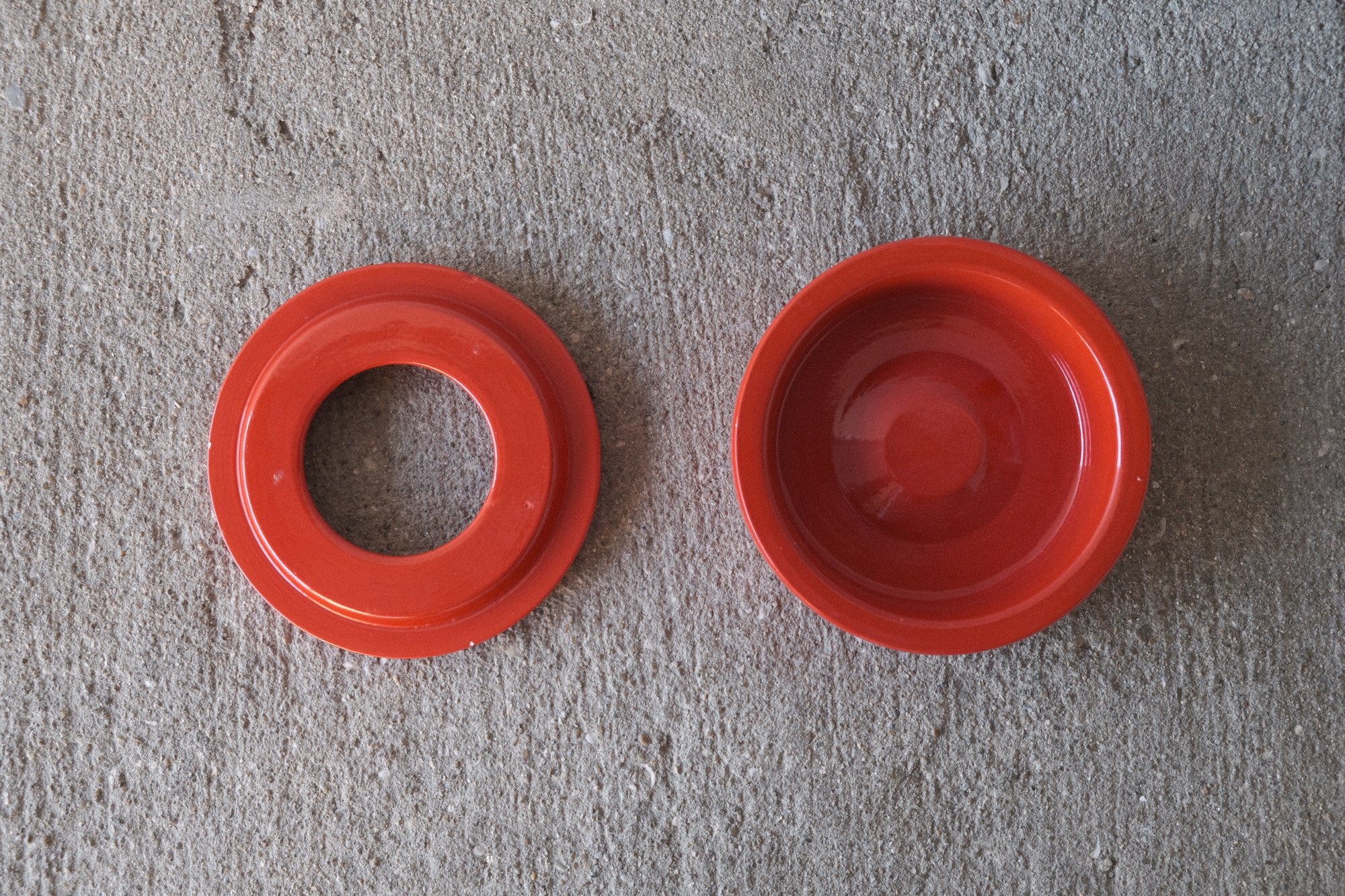 Angelo Mangiarotti Barbados|DANESE ヴィンテージ アッシュトレイ 赤|アンジェロ・マンジェロッティ|バルバドス