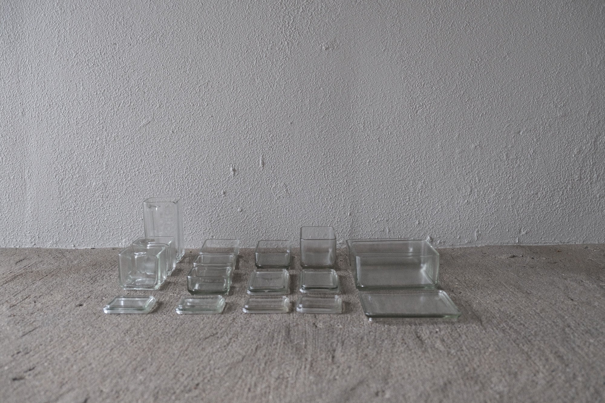 Wilhelm Wagenfeld|KUBUS ガラス保存容器セット(VLG製・全17ピース揃い)