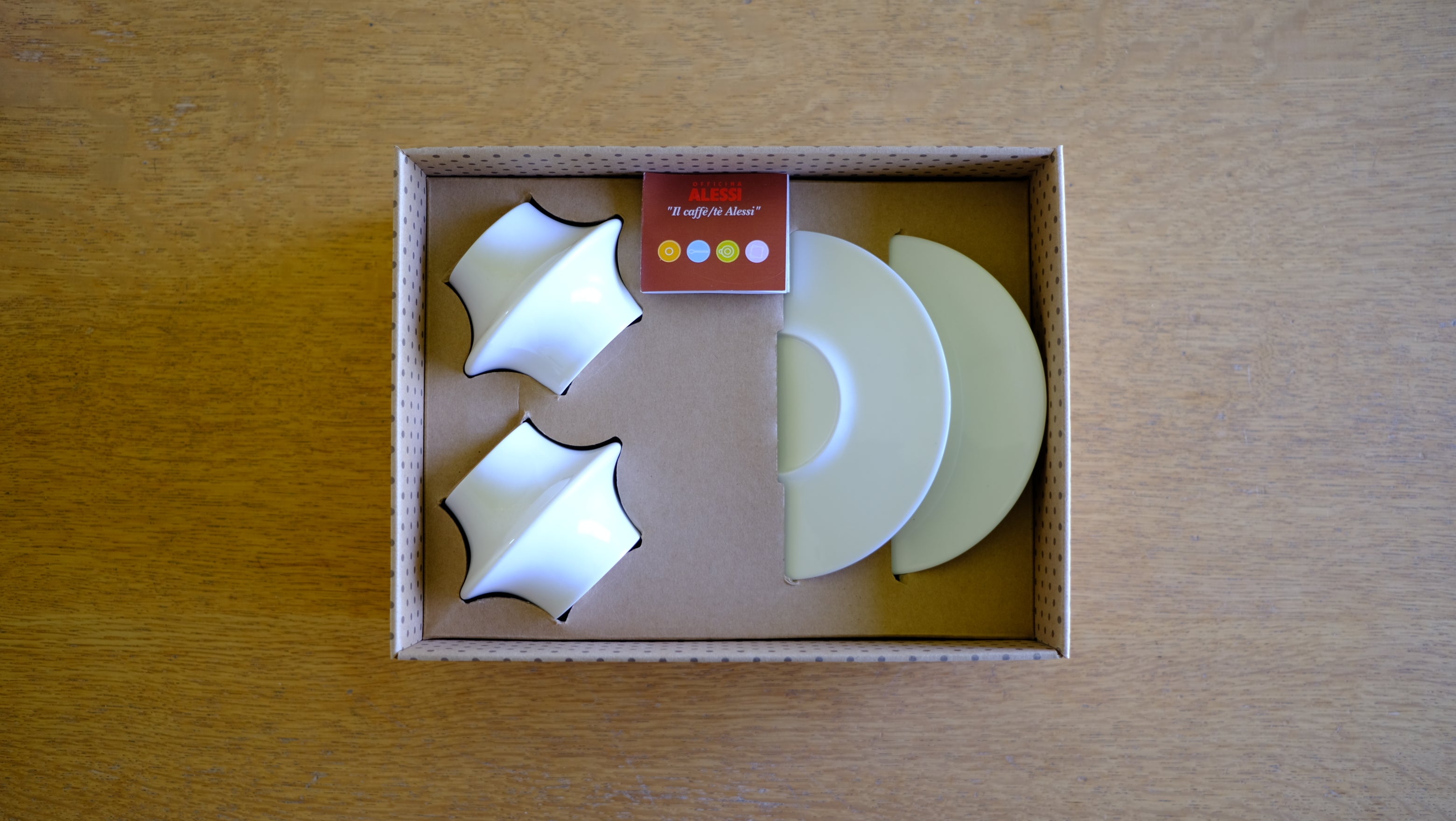 【廃盤品・デットストック】Tom Kovac × ALESSI「SUPA」デミタスカップ&ソーサー 2客セット|オフィチーナ・アレッシィ 建築家デザイン