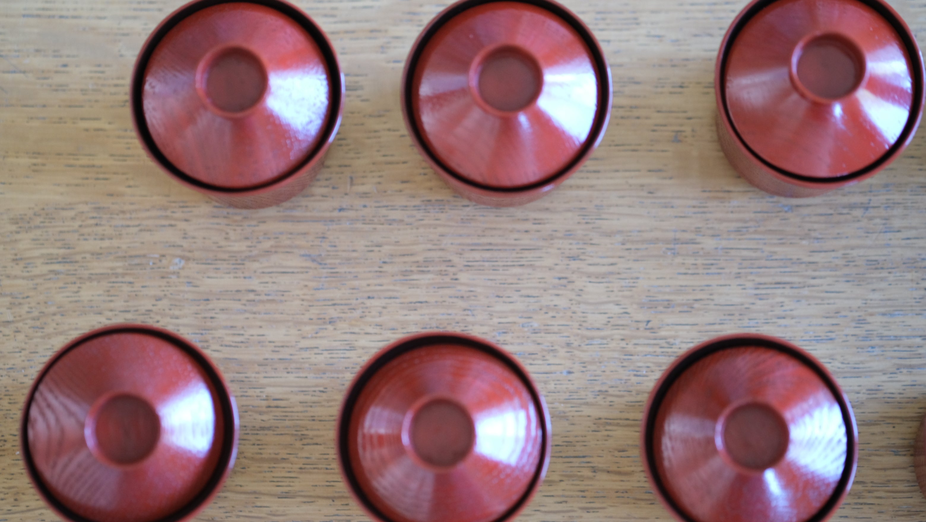 【超希少|桐箱つき】川合漆仙 一玄庵好 朱小吸物椀 十客セット|茶道具・武者小路千家ゆかり