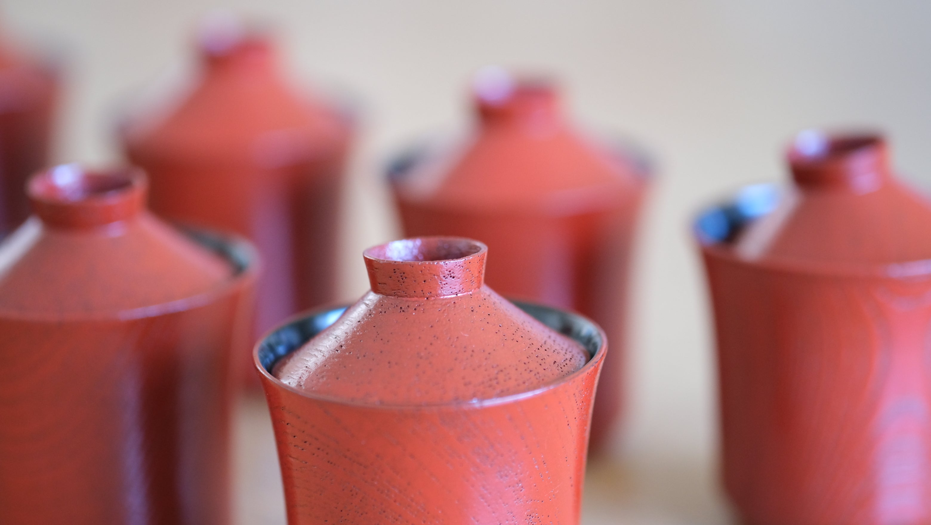 【超希少|桐箱つき】川合漆仙 一玄庵好 朱小吸物椀 十客セット|茶道具・武者小路千家ゆかり