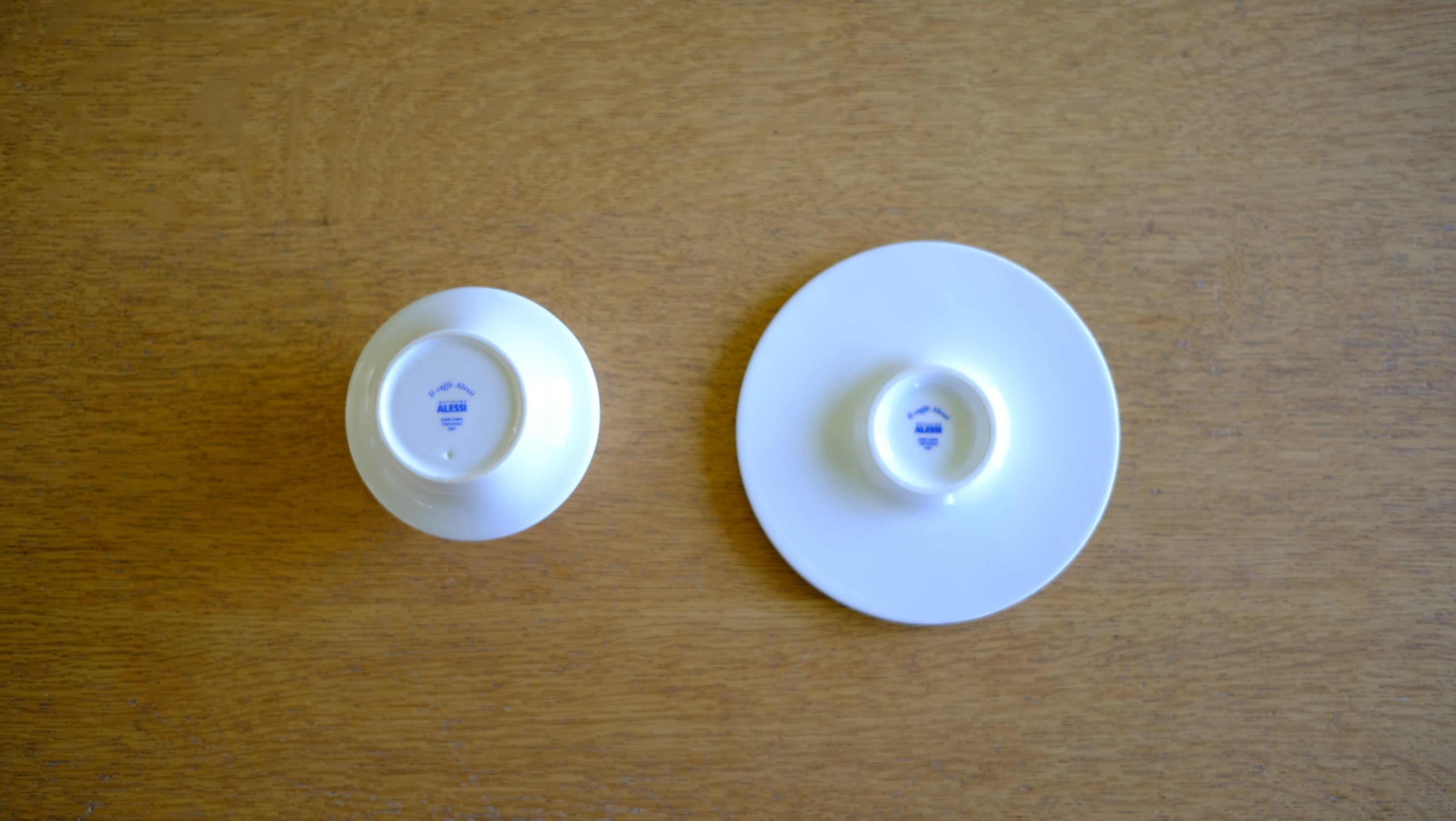 【廃盤品・デットストック】Tom Kovac × ALESSI「SUPA」デミタスカップ&ソーサー 2客セット|オフィチーナ・アレッシィ 建築家デザイン