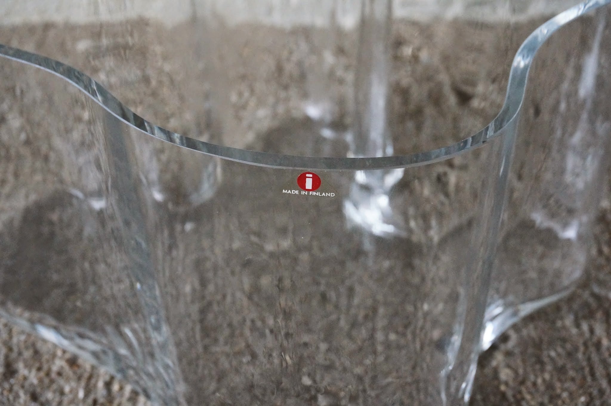 【希少・木枠成形】アルヴァ・アアルト 花瓶 クリア|ヴィンテージ Aalto vase Iittala 267mm