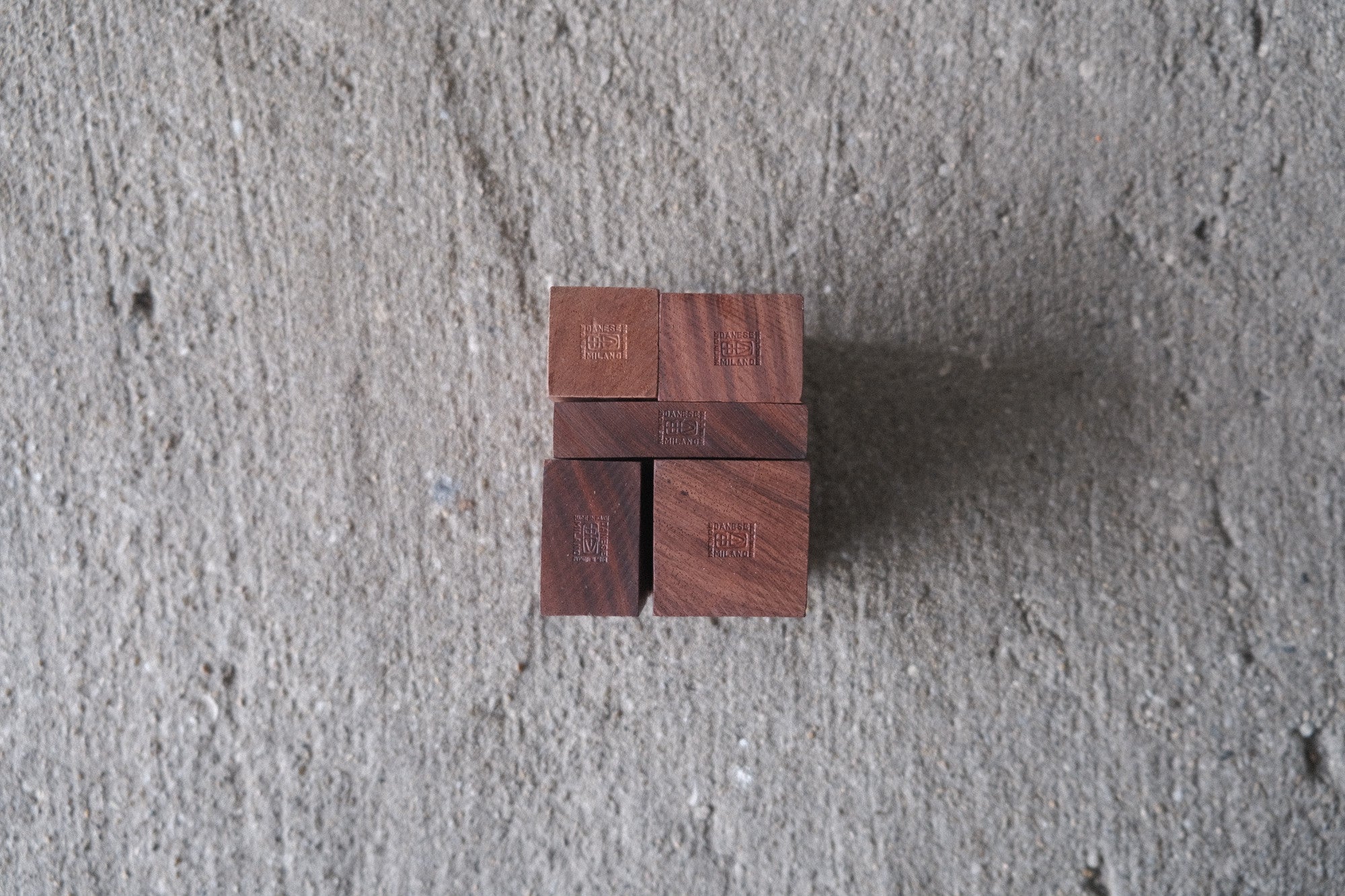 【希少】ブルーノ・ムナーリ スタンプ Bruno Munari Servizi Da Scrivania stamps model Timbri 2029A, collection of five <MOLUCCAS 英語版>