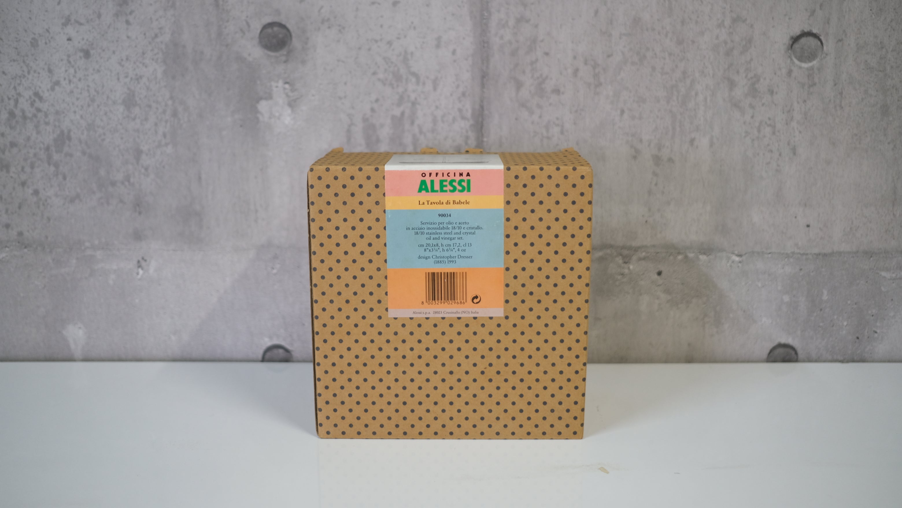 【デットストック】ALESSI アレッシィ オイルビネガーボトル Christopher Dresser クリストファー･ドレッサー 90034 ALESSI CONDIMENT SET - OIL VINEGAR