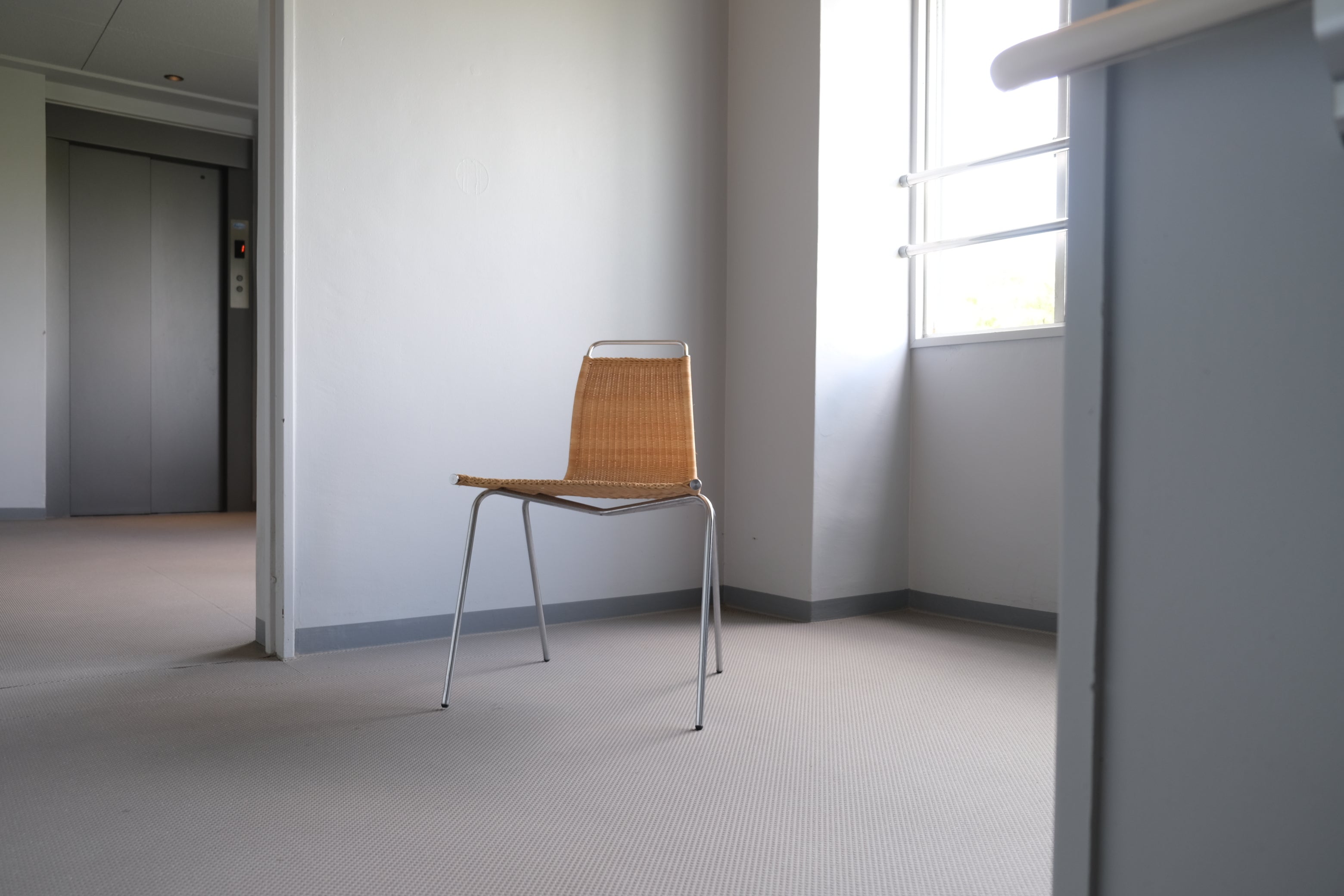 Poul Kjaerholm PK1｜PP MOBLER製 籐張りチェア［状態良好・1脚目／ヴィンテージ北欧家具］
