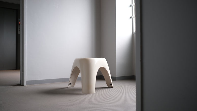 【希少】柳宗理 エレファントスツール Elephant Stool ハビタ Habita Chair Yanagi Sori 白 ホワイト