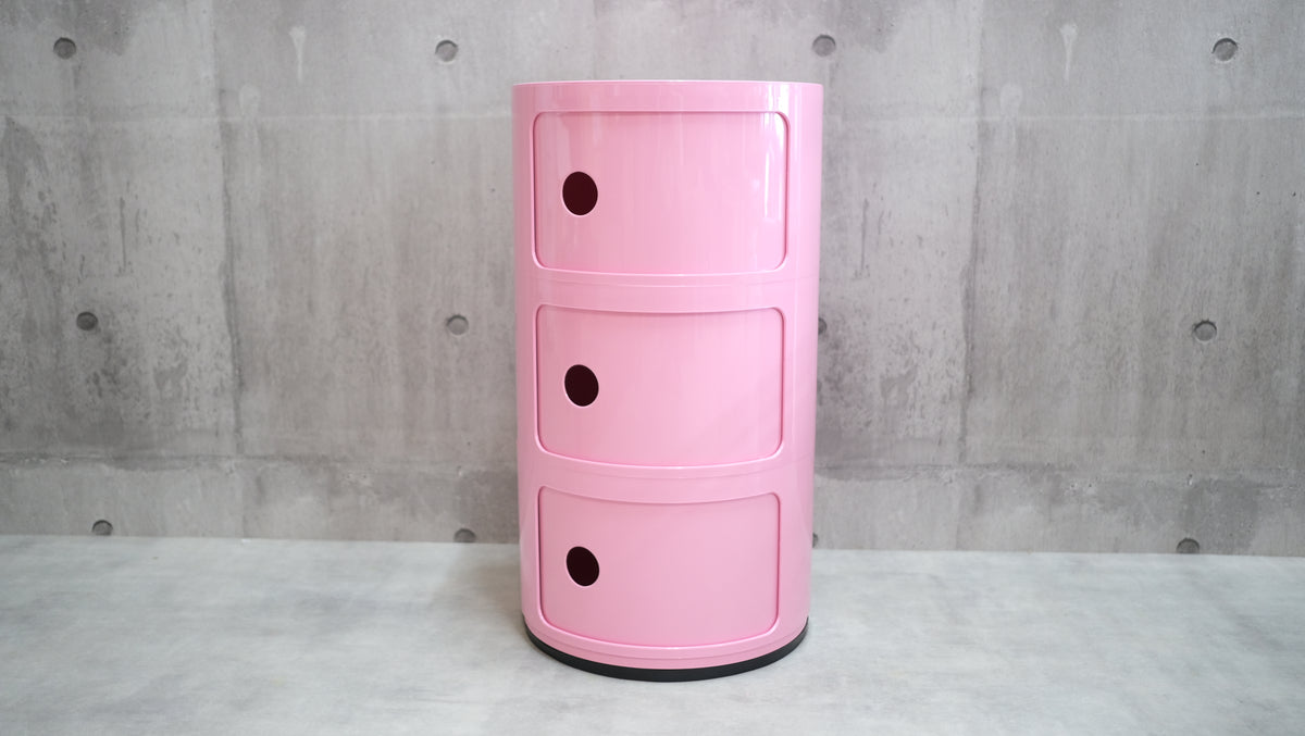 カルテル｜コンポニビリ 3段 ピンク（マット） Kartell Componibili 