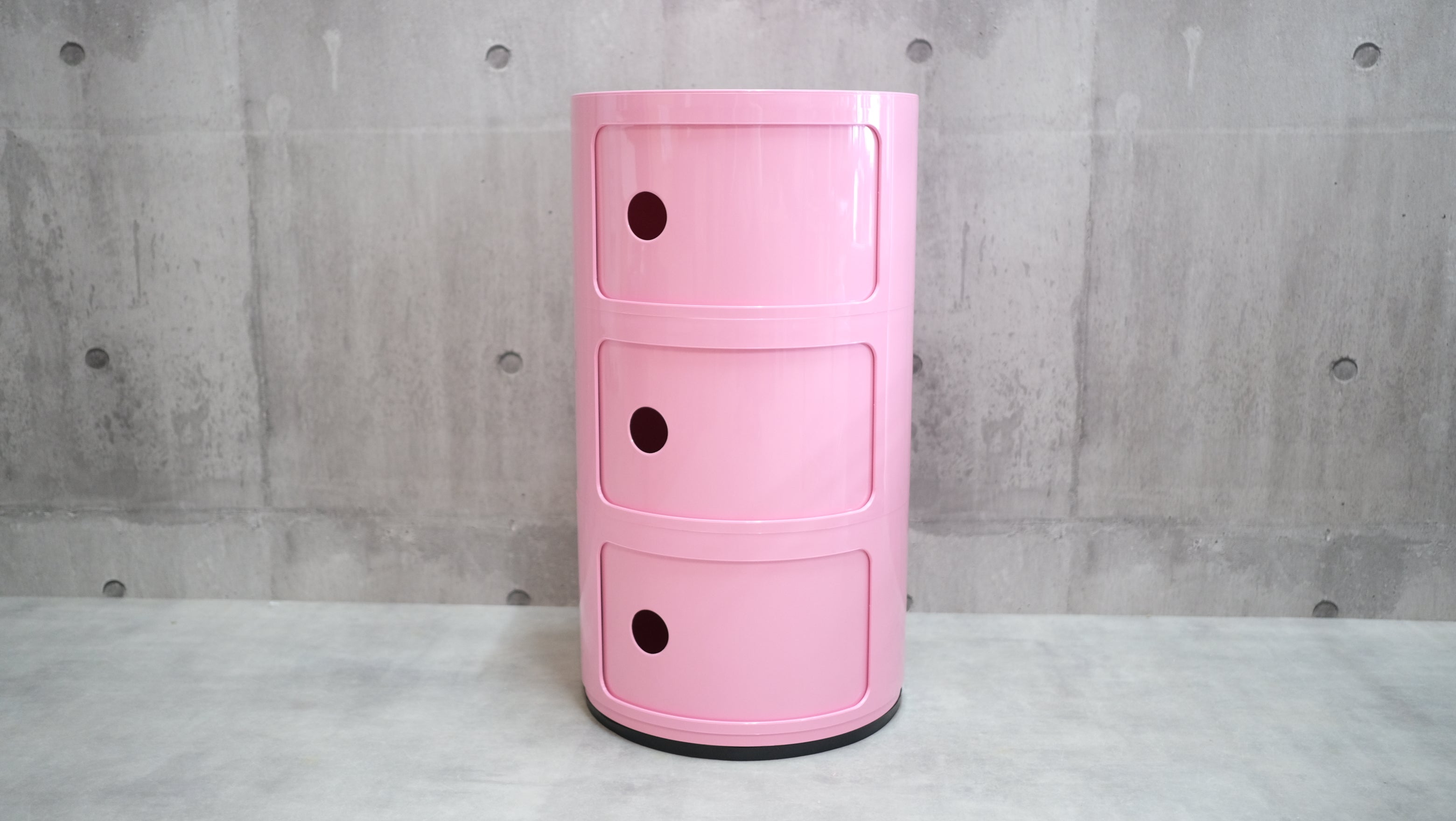 カルテル｜コンポニビリ 3段 ピンク（マット） Kartell Componibili 正規品｜収納家具・モジュール式