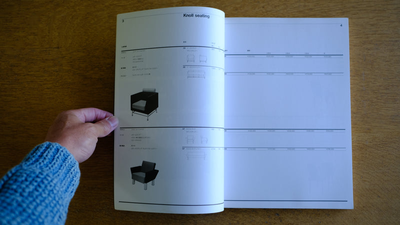 【希少】Knoll International Japan Furniture Price List ノル ヴィンテージカタログ プライスリスト エットーレ・ソットサス ミース・ファン・デル・ローエ フローレンス・ノル