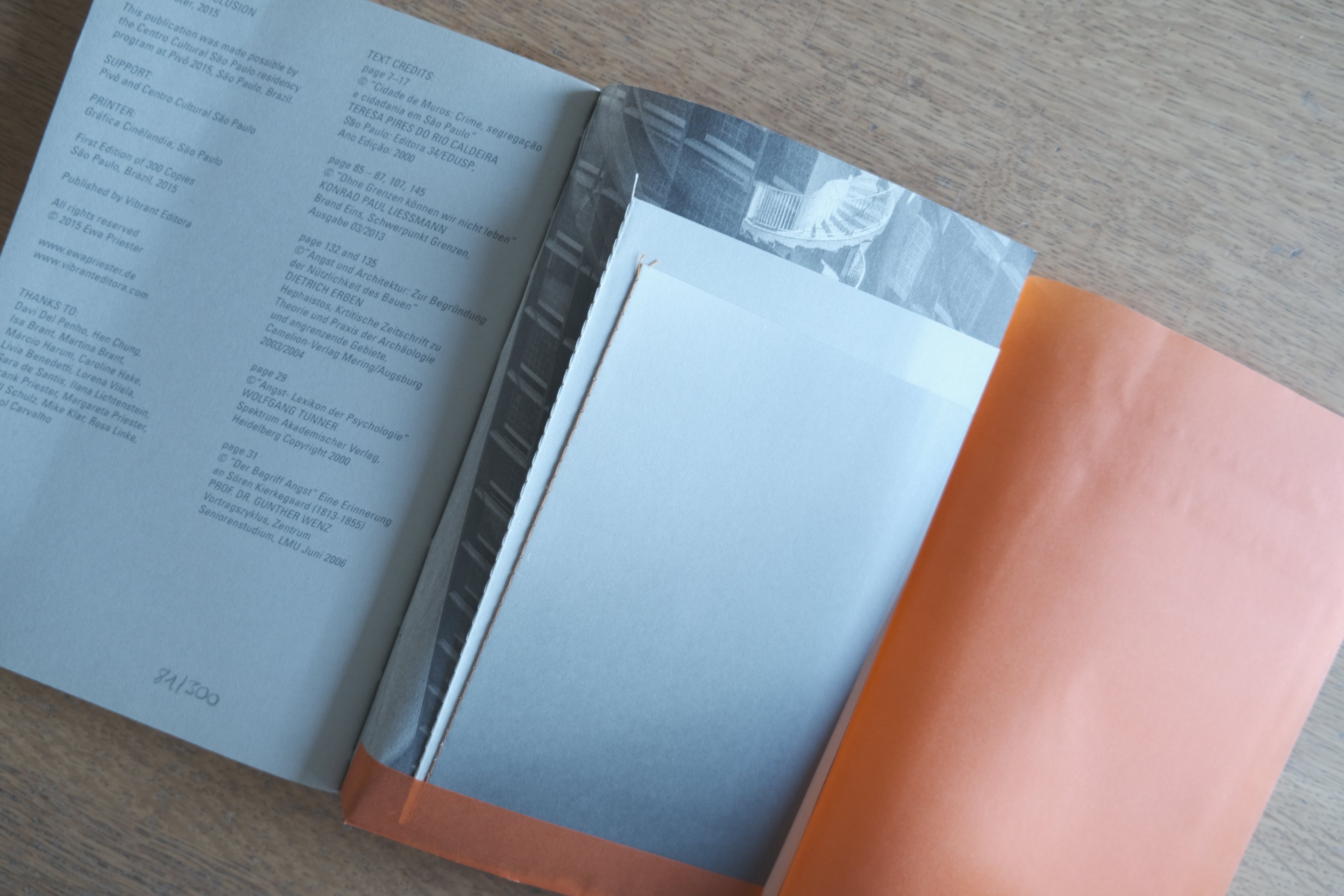 EXCLUSION / INCLUSION｜Ewa Priester｜300部限定フォトブック（2015｜Pivô / Centro Cultural São Paulo）