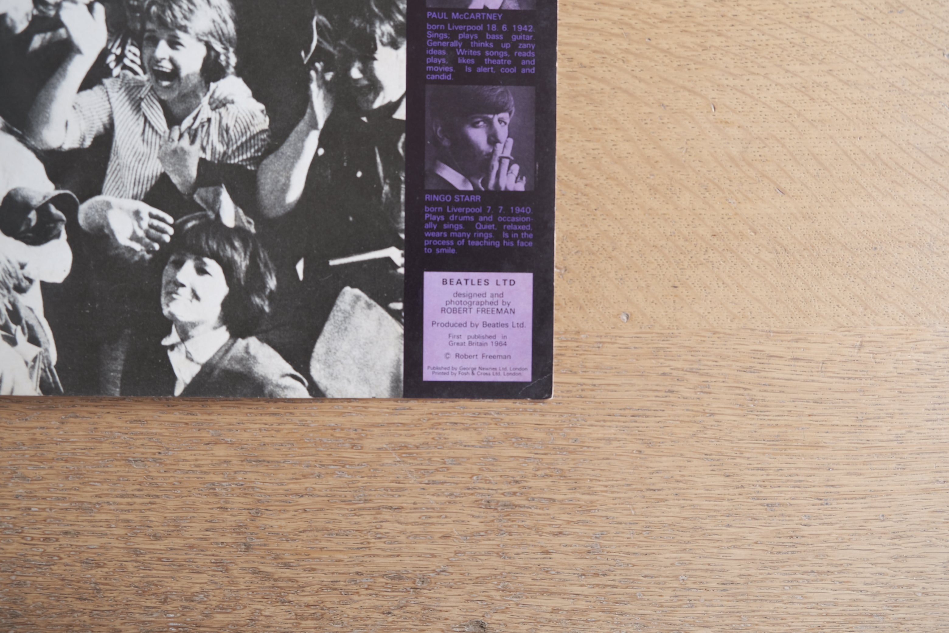 ビートルズ The Beatles「Beatles Ltd」1964年 ツアープログラム｜US再版｜Robert Freeman