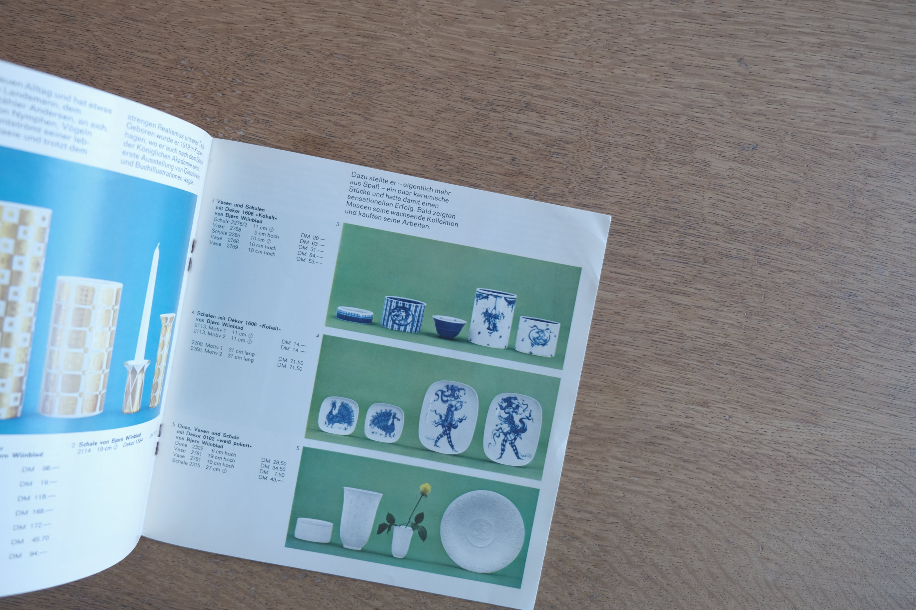 Rosenthal studio-linie カタログ｜Stig Lindberg 掲載｜北欧陶磁 デザイン冊子（1960年代頃） ローゼンタール